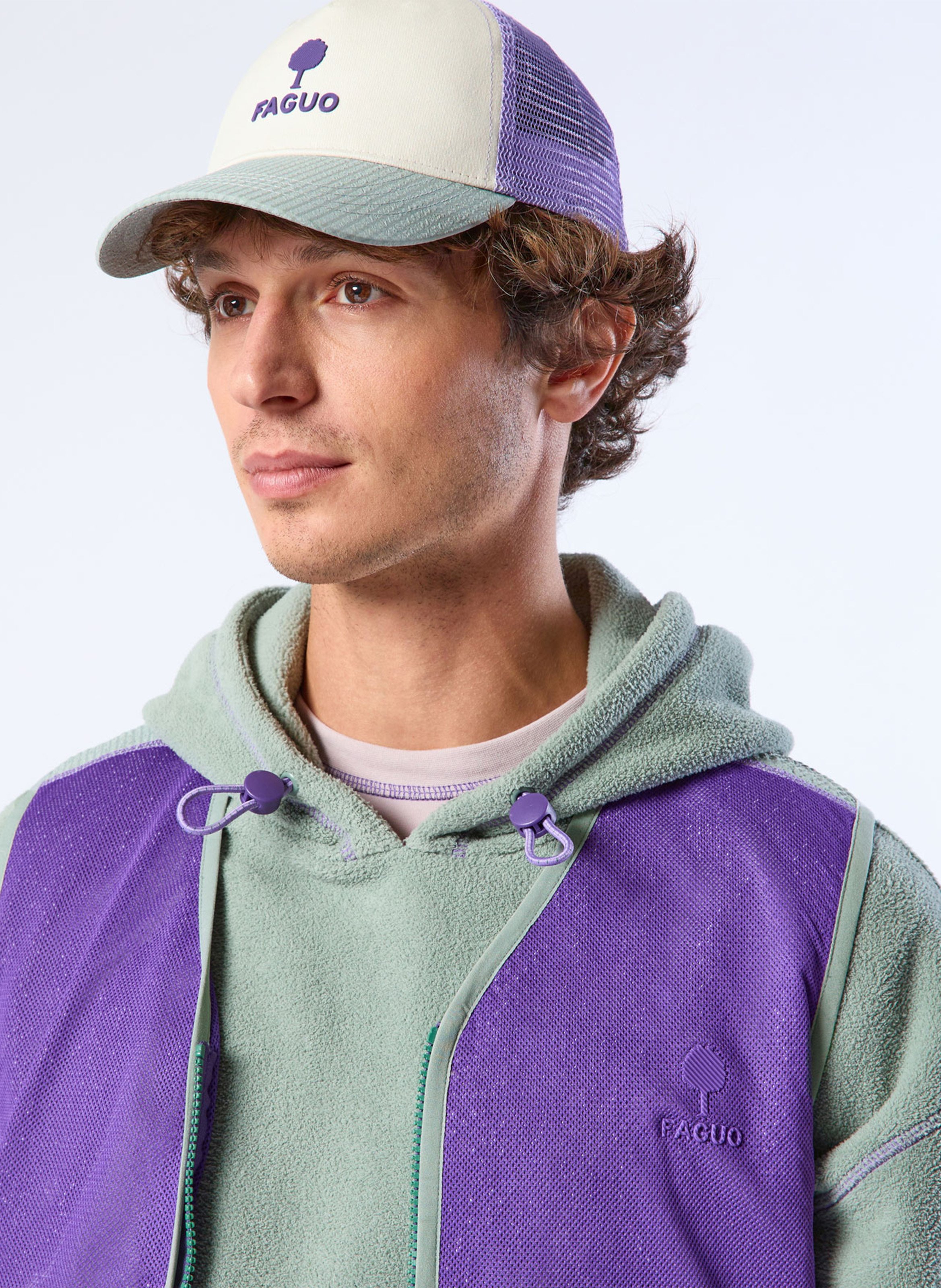 Rechte jas met V-hals FAGUO Groen