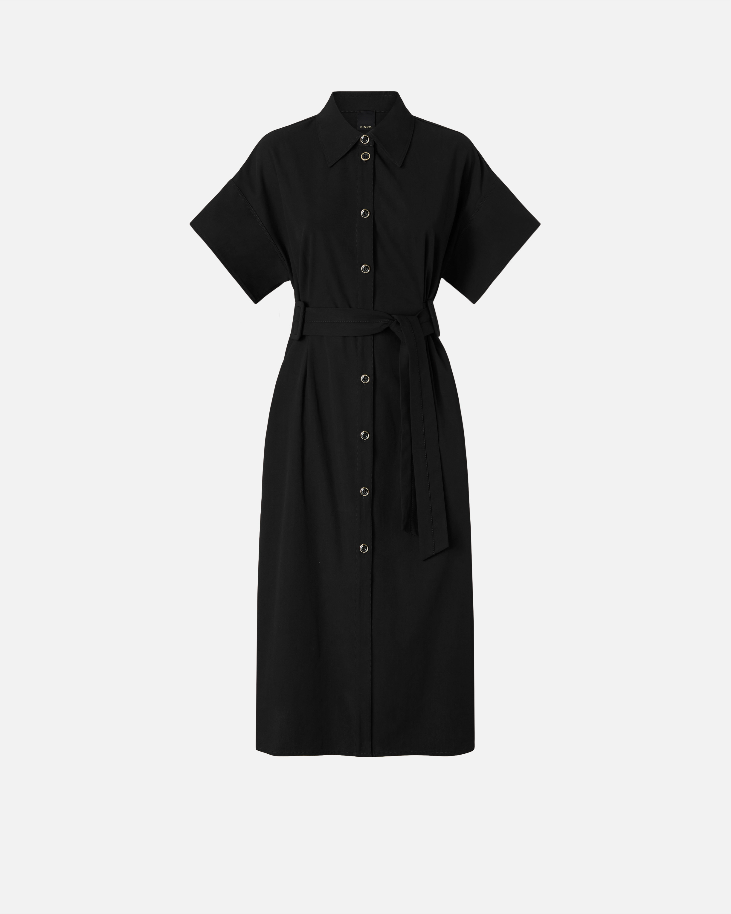 Robe chemise midi ceinturée PINKO Noir