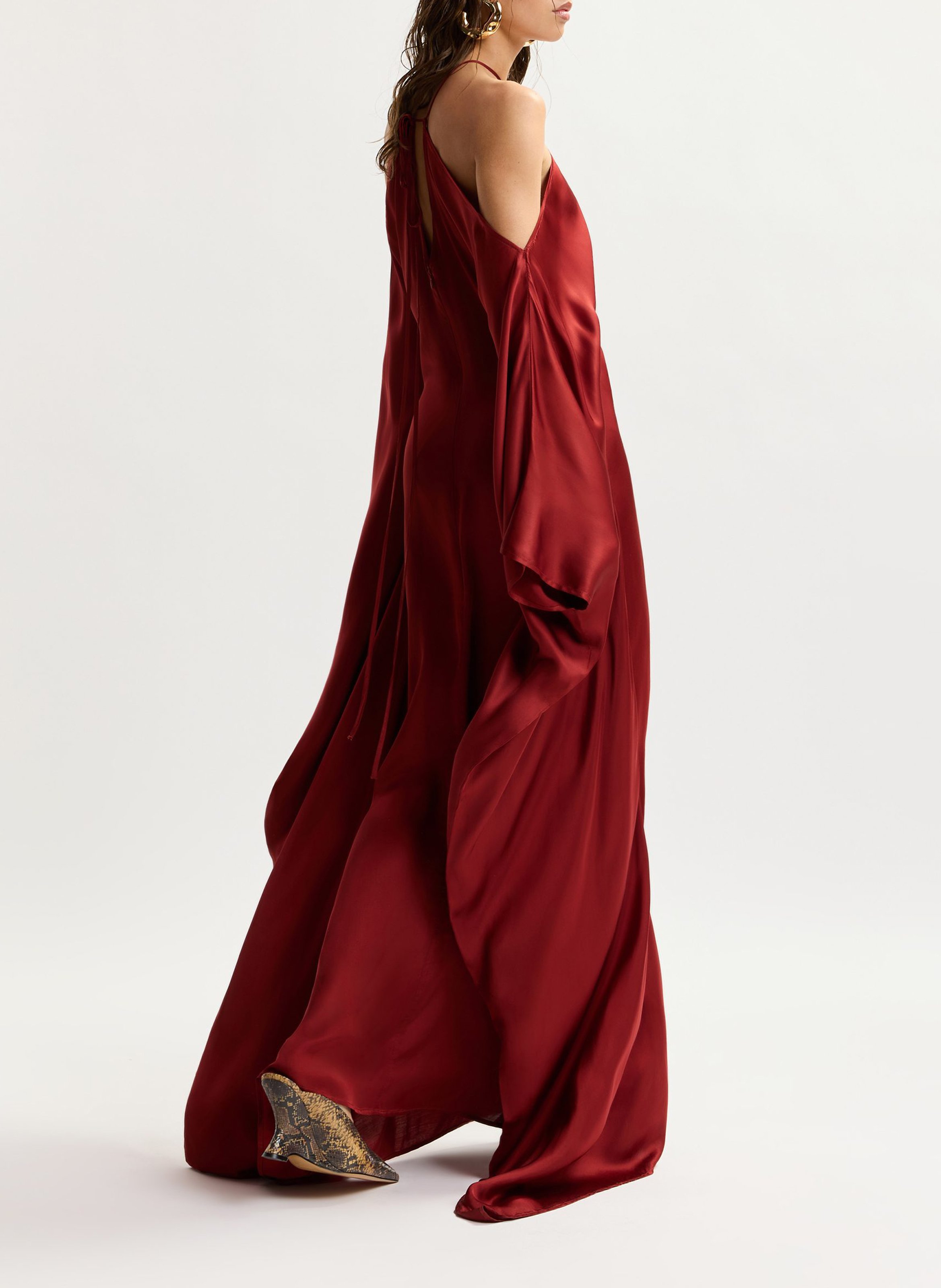 Langes einfarbiges Kleid ESSENTIEL ANTWERP Rot