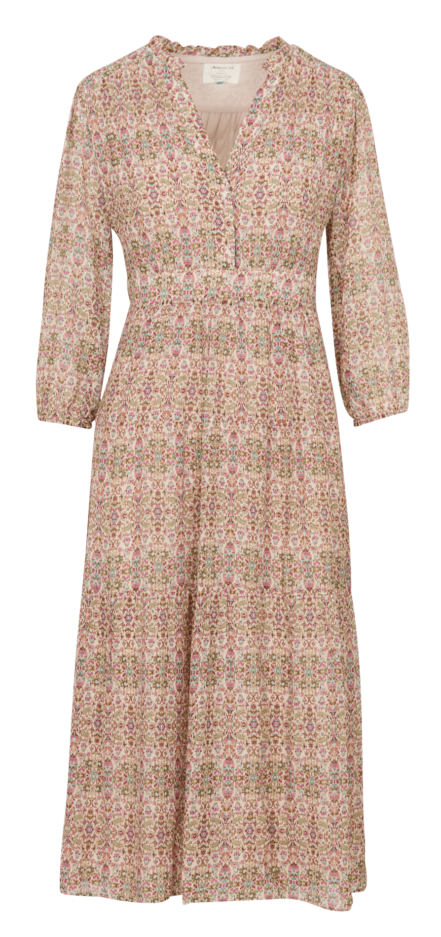 Halflange jurk met print MAISON 123 Beige