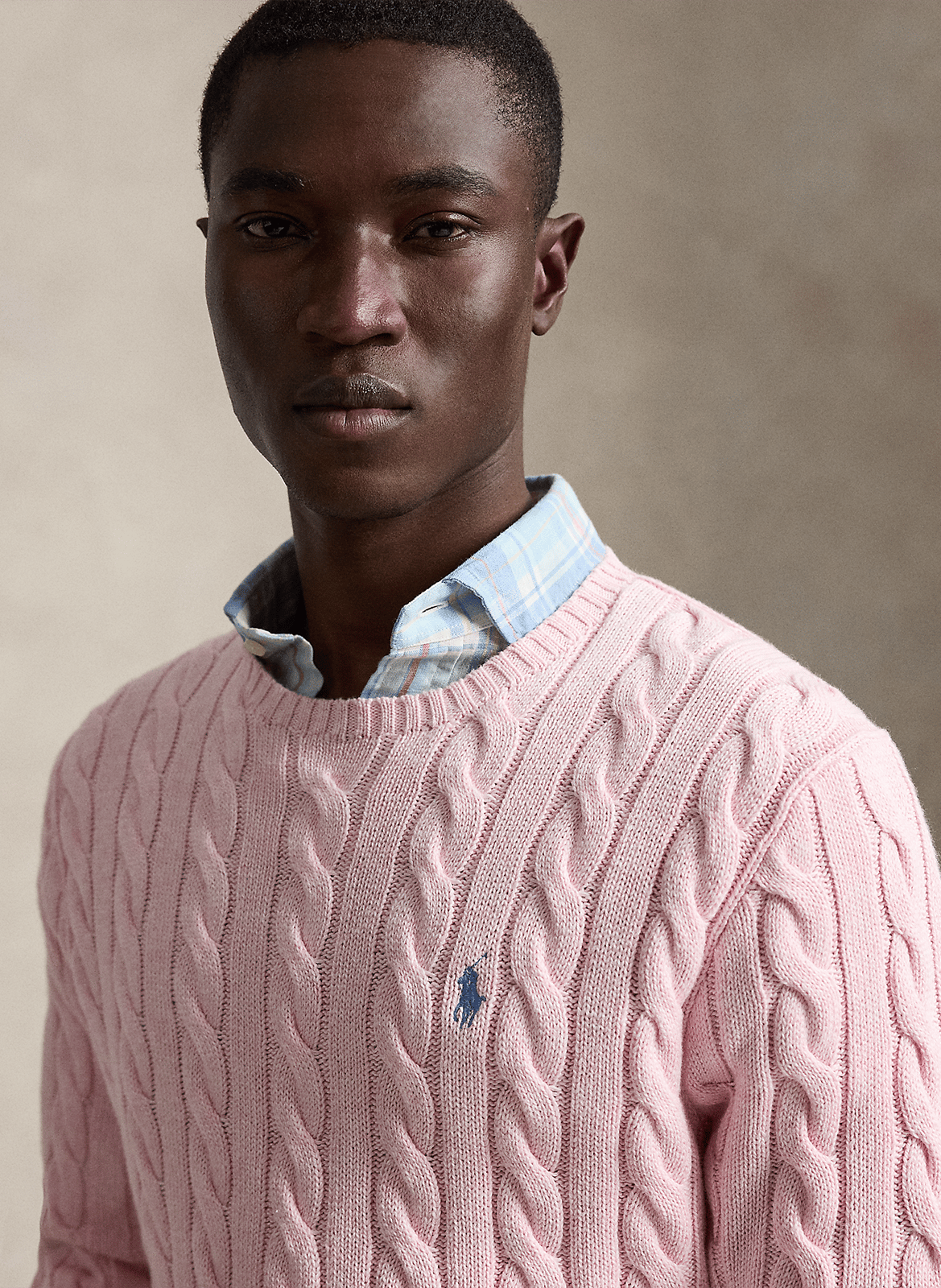 Pull col rond regular-fit en coton | Rose POLO RALPH LAUREN Homme