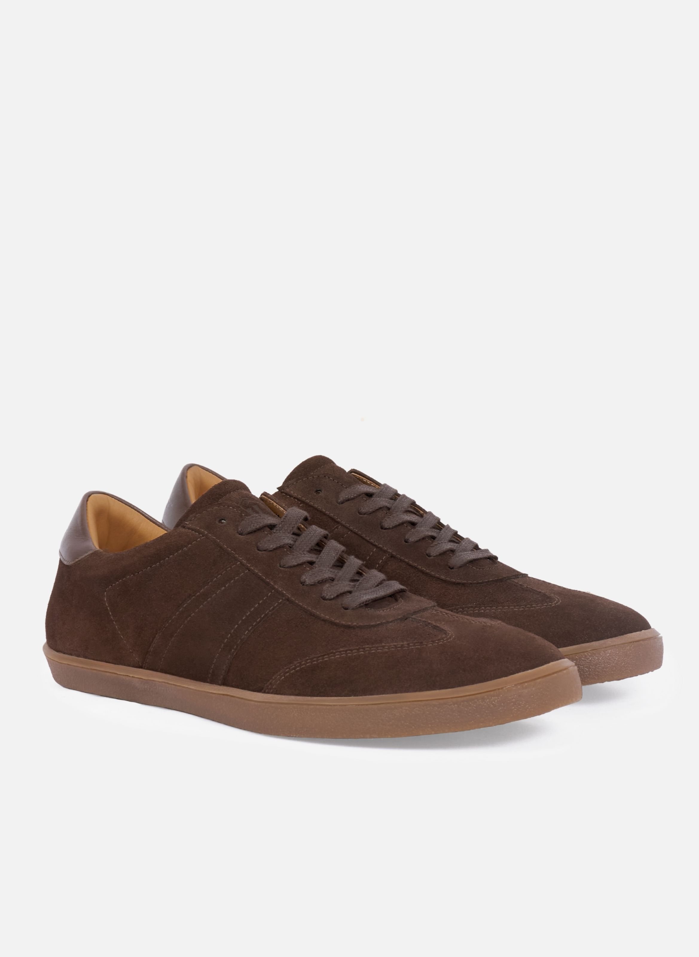 Tennis basile cuir daim JULES & JENN Brown