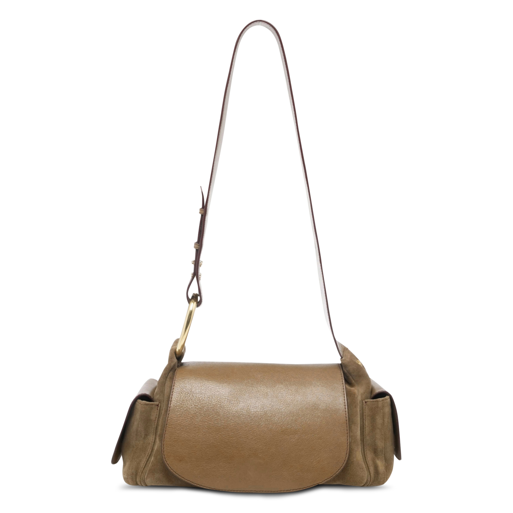Leren clutch CLARIS VIROT Beige