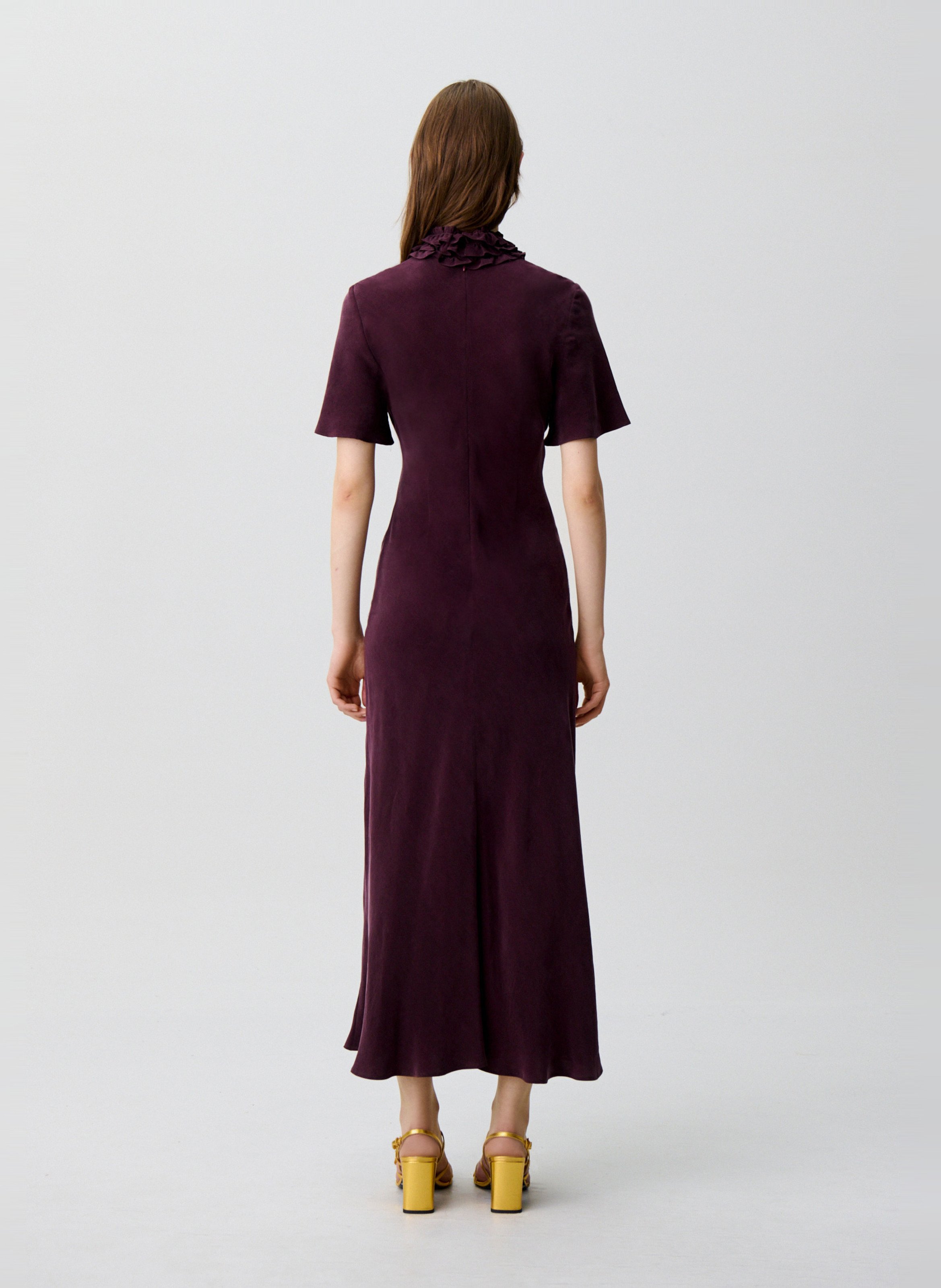 Long flared dress CLAUDIE PIERLOT Plums