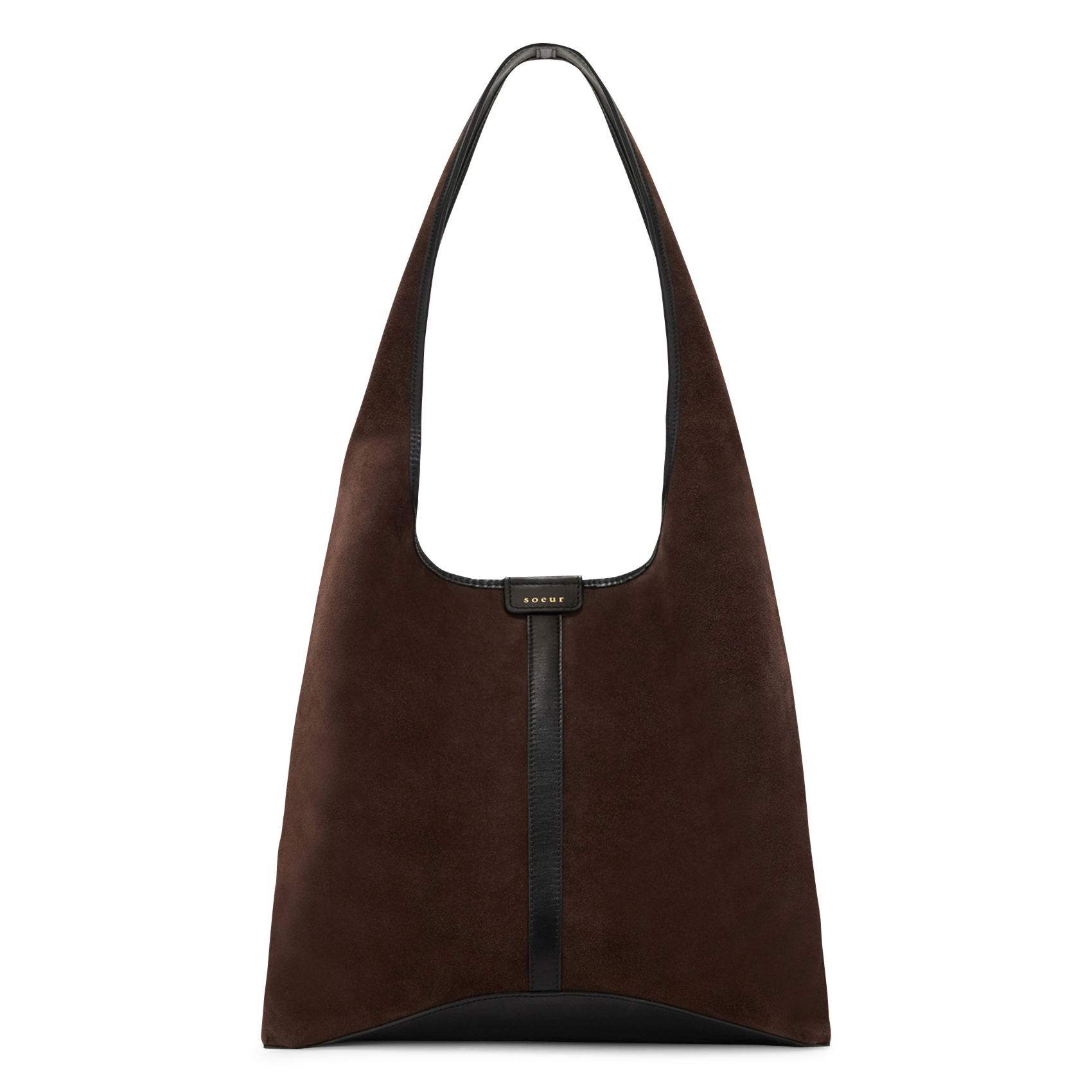 Weiche Shopper-Tasche aus Veloursleder SOEUR Braun