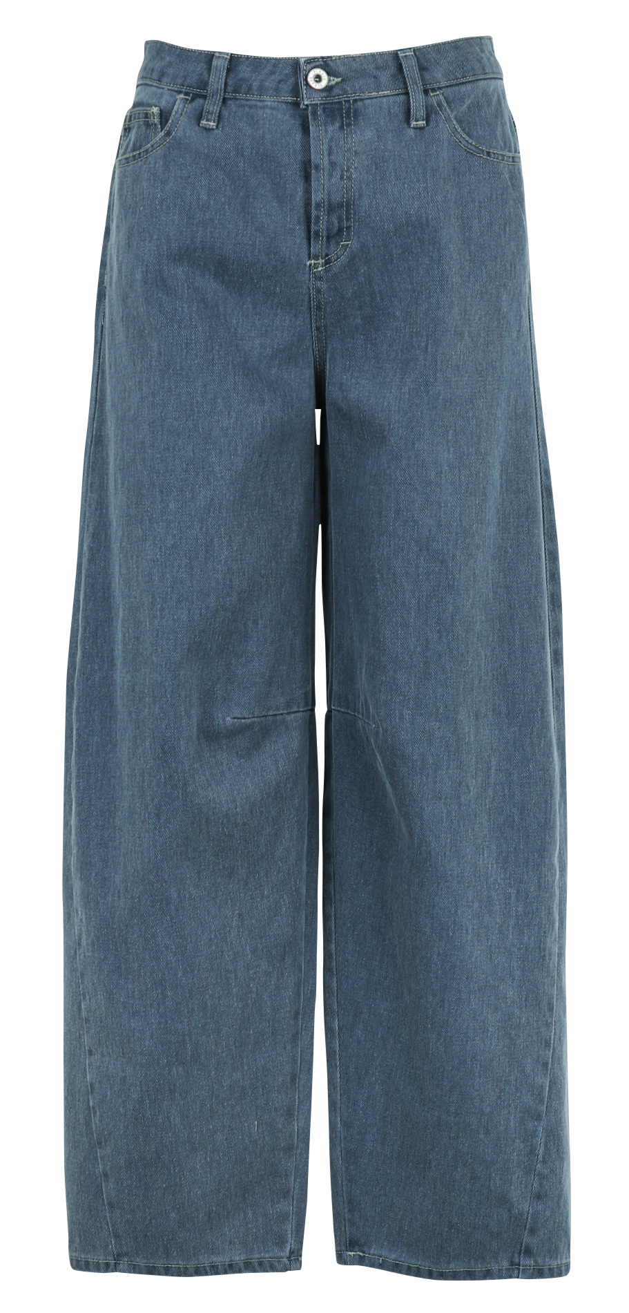 Jean large barrel en coton PLEASE Bleu