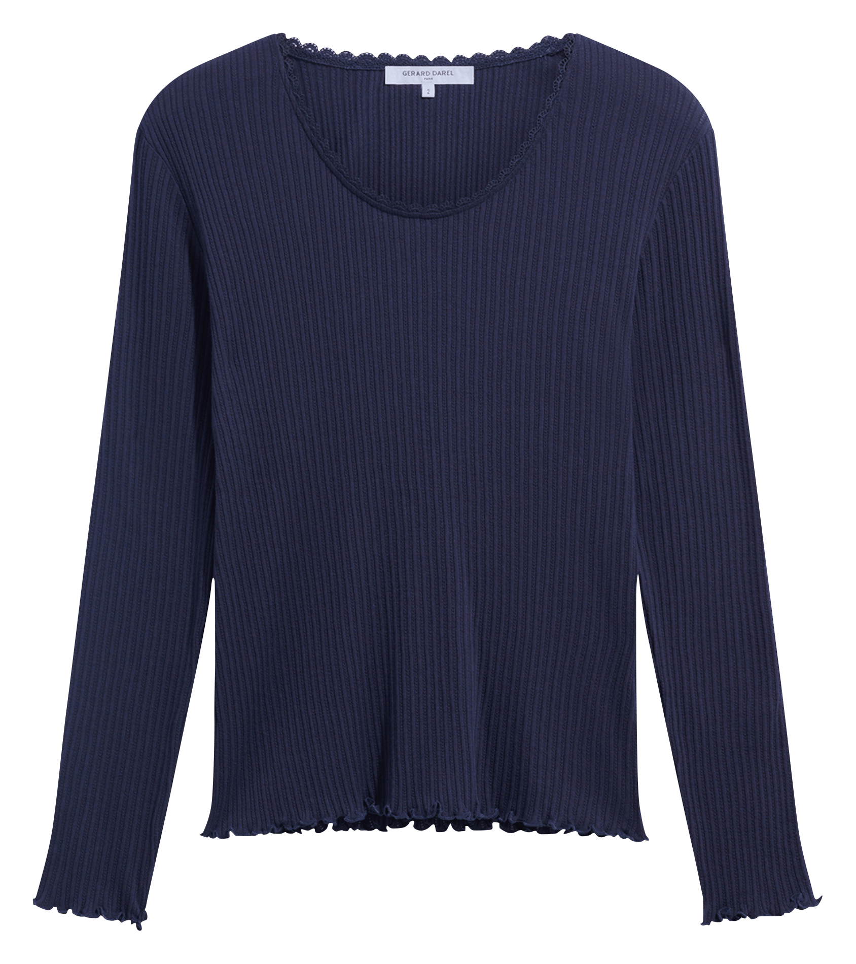T-shirt met ronde hals - katoenblend GERARD DAREL Blauw
