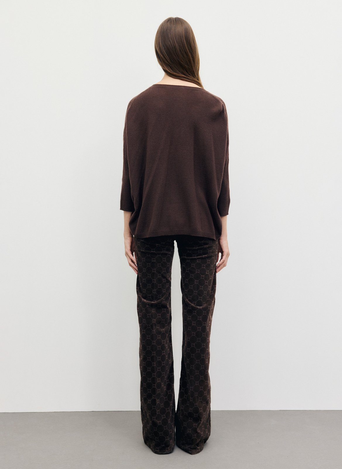 Oversized V-neck cashmere sweater GERARD DAREL Brown