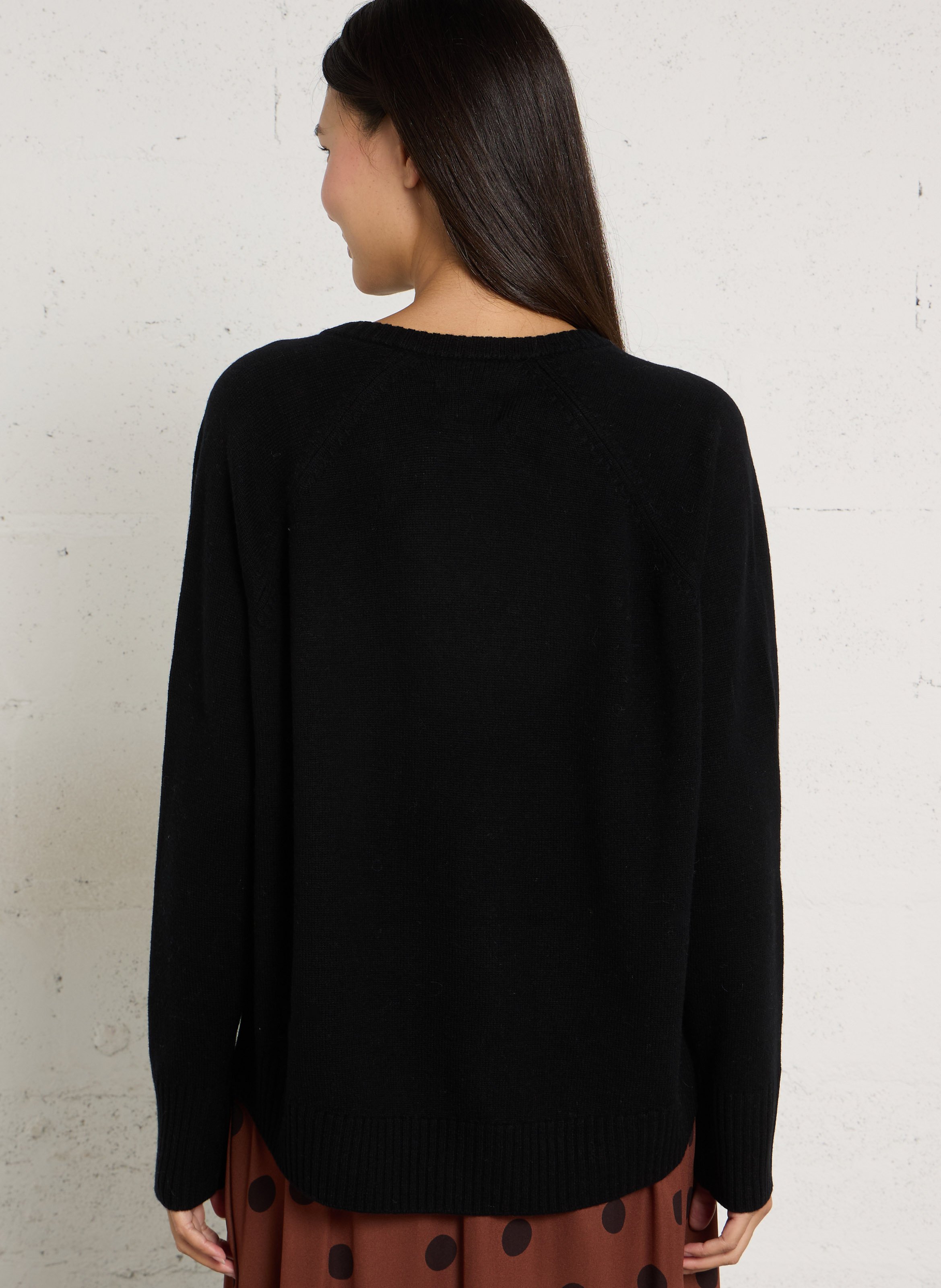 Pull oversize en laine DES PETITS HAUTS Noir