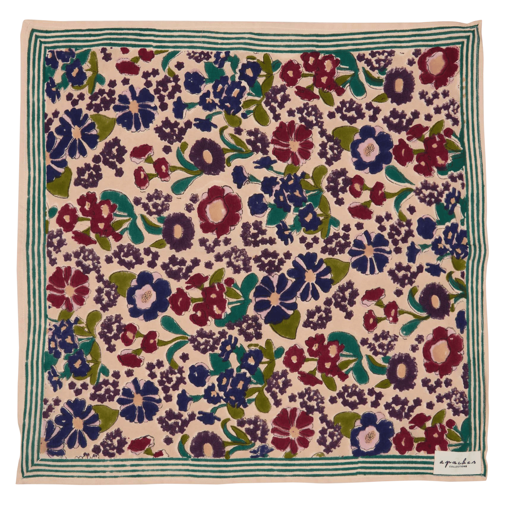 Floral print cotton scarf APACHES COLLECTIONS Multicolored