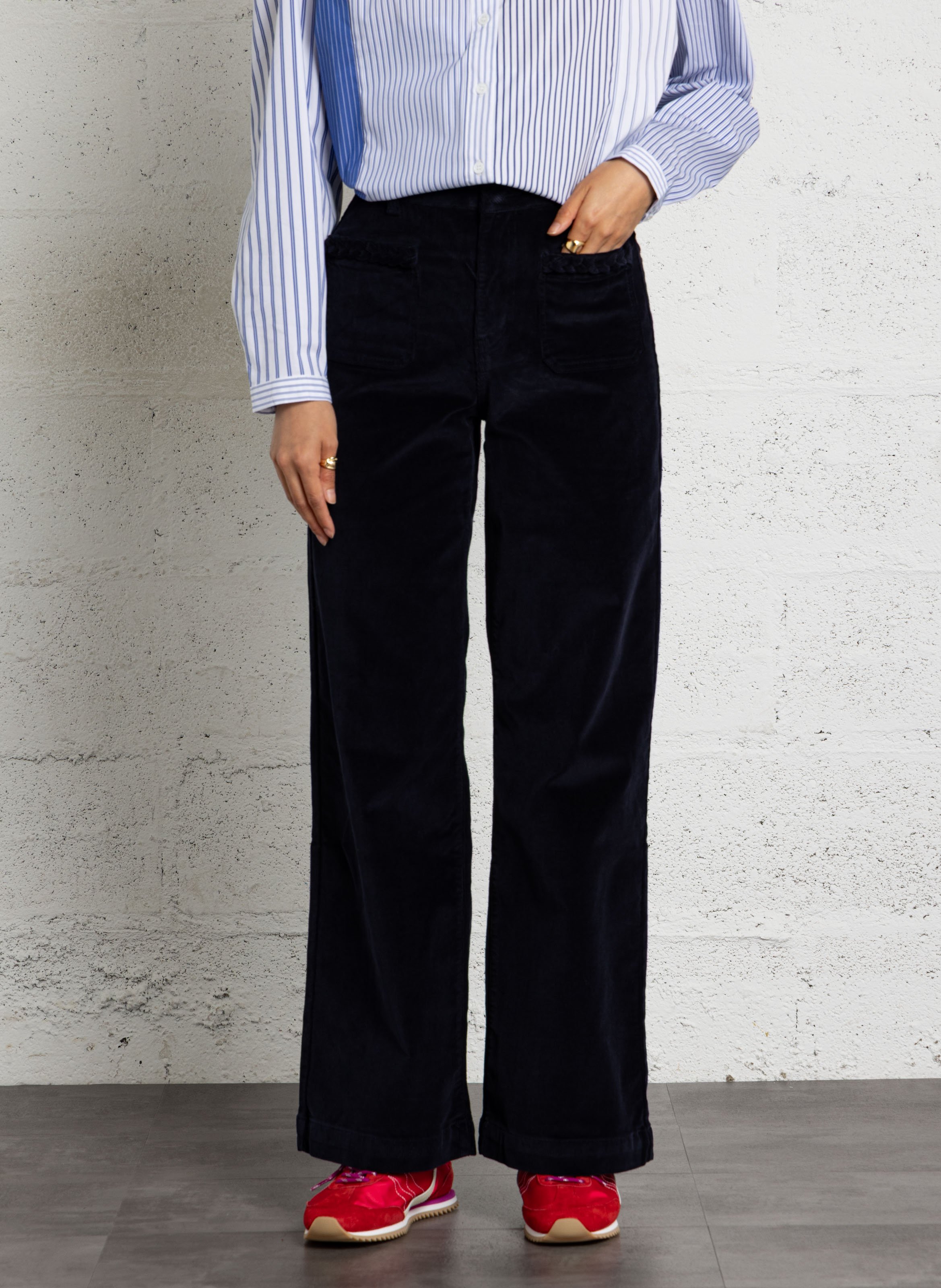 Pantalon large velours côtelé en coton mélangé LA PETITE ETOILE