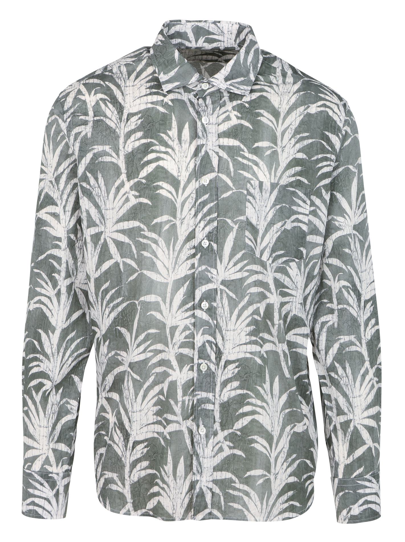 Regular-fit printed cotton shirt HARTFORD Grey