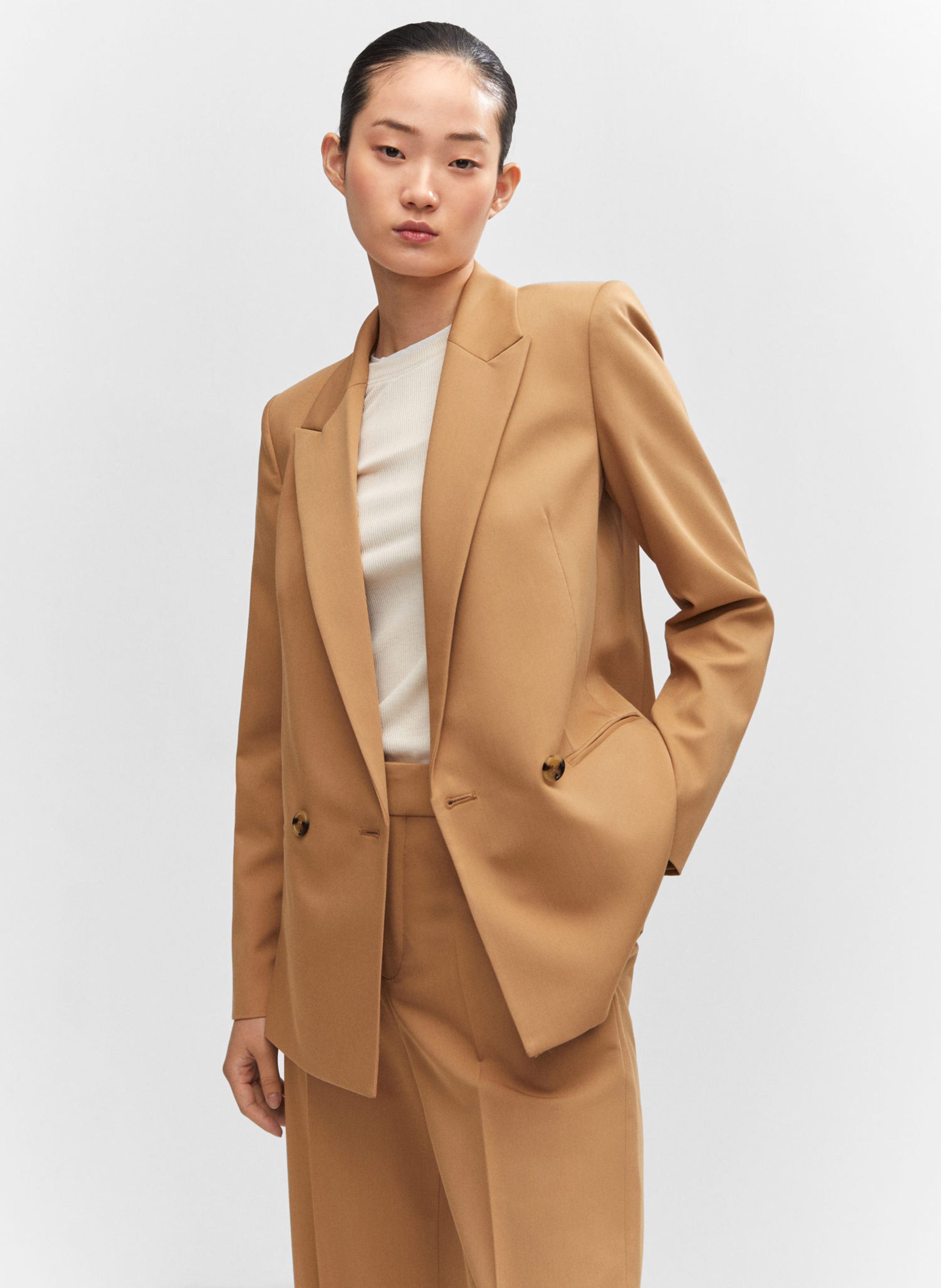 Veste tailleur best sale femme camel