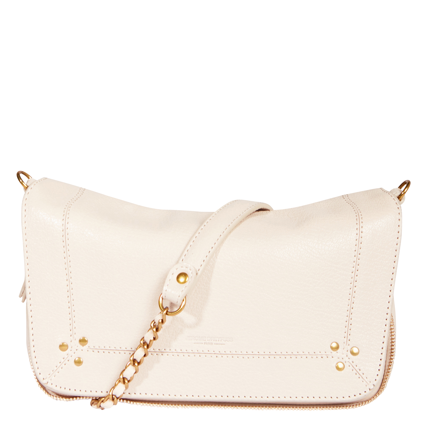 Leather shoulder bag JEROME DREYFUSS Beige