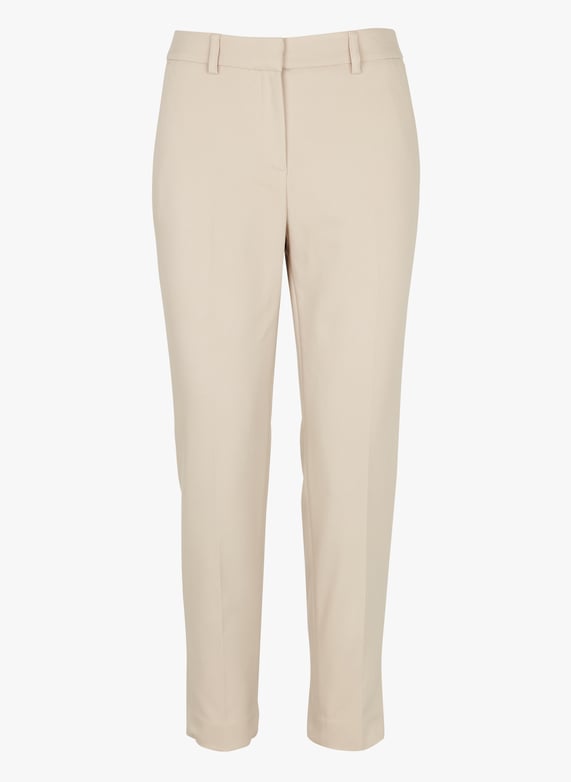 Ahusado Pantalón ahusado de mezcla de algodón Beige Caroll - Mujer | Place des ...