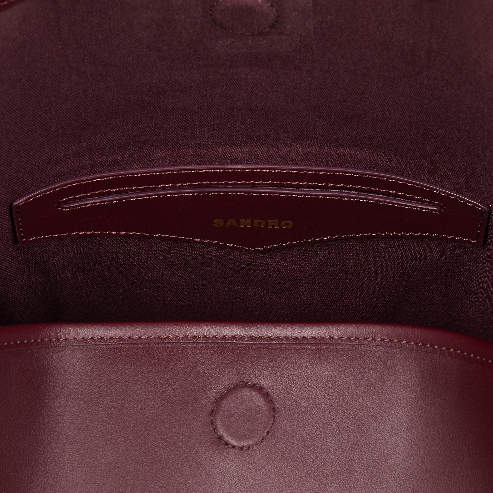 Corina leather bucket bag SANDRO Red