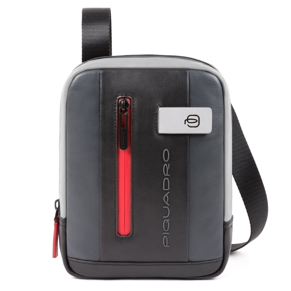 Dori leather shoulder bag  Gris noir