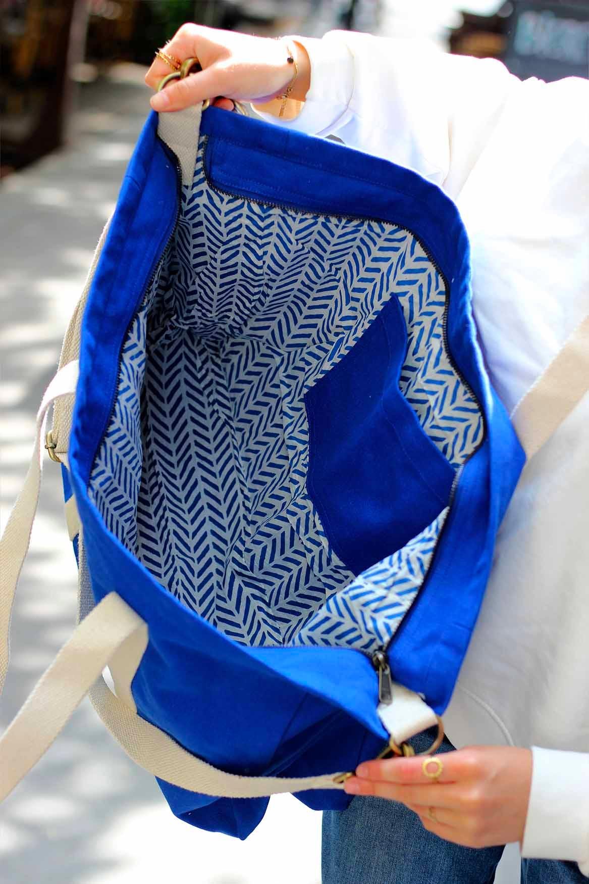 Cotton tote bag Blue