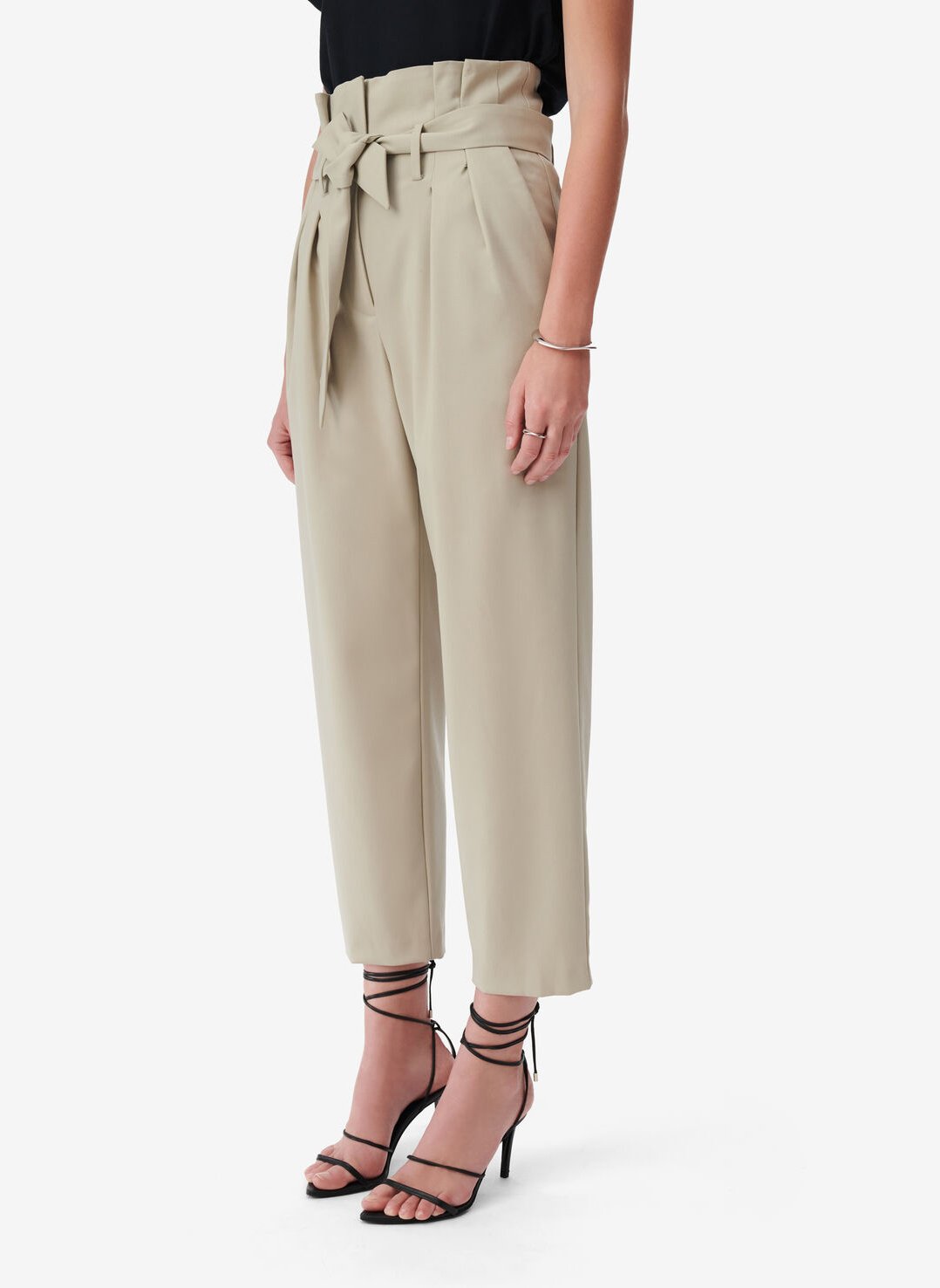 Katoenen straight fit pantalon Taupe Iro - Dames WP23SONIRA Katoenen straight fit pantalon Taupe Iro - Dames WP23SONIRA