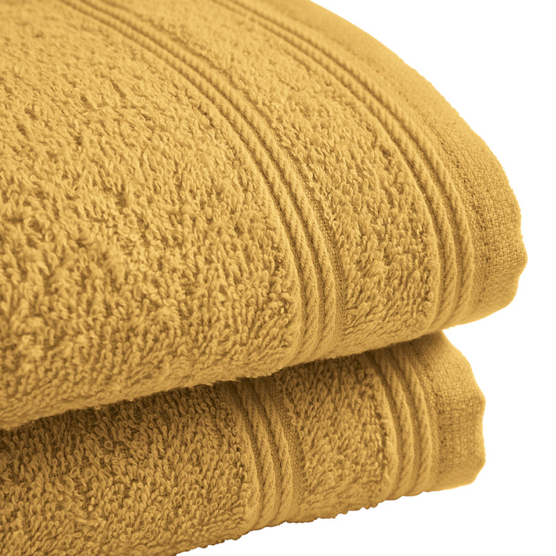100% combed cotton hand towel COTON PUR Yellow