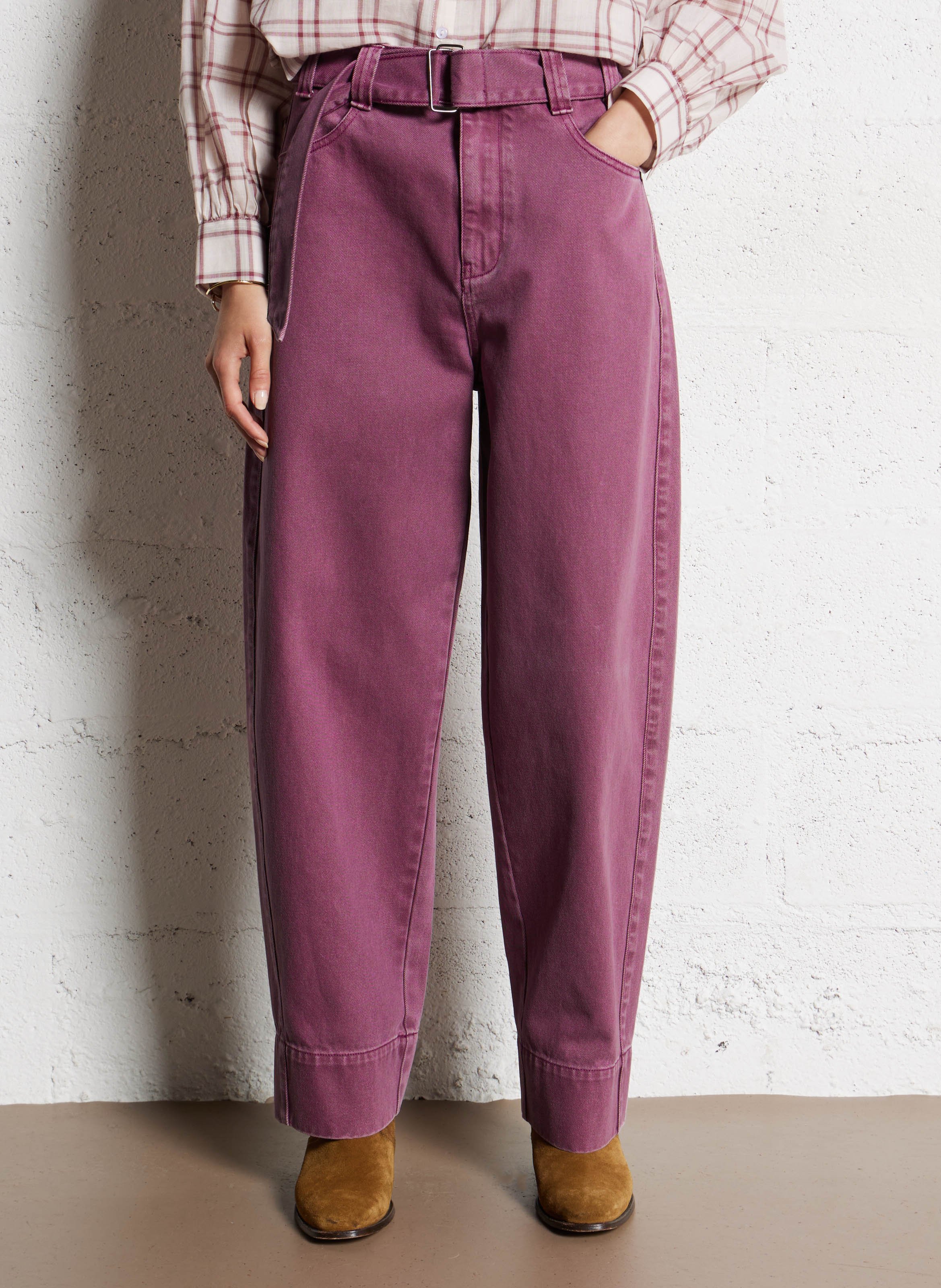 Jean large en coton SUNCOO Rose