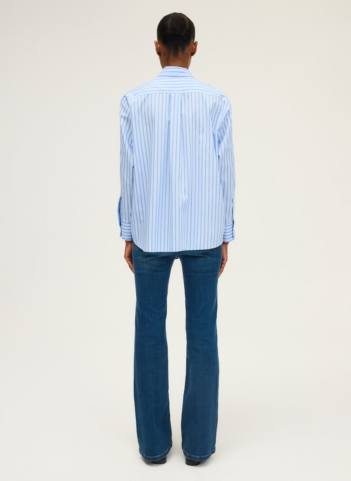 Shirt with classic collar in stripes PABLO Blue