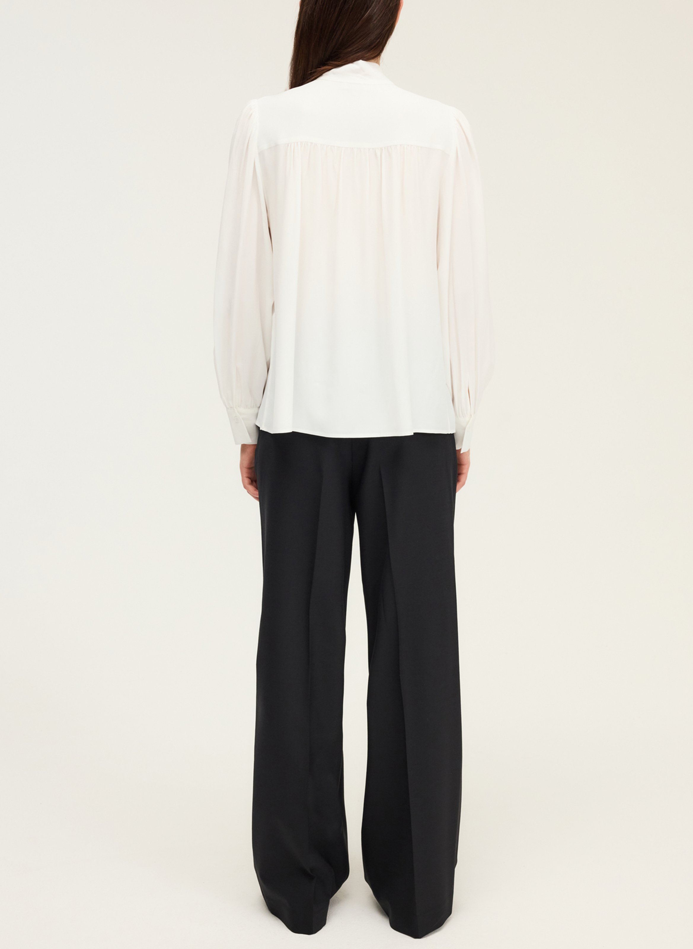 Chemise droite col lavallière PABLO Beige