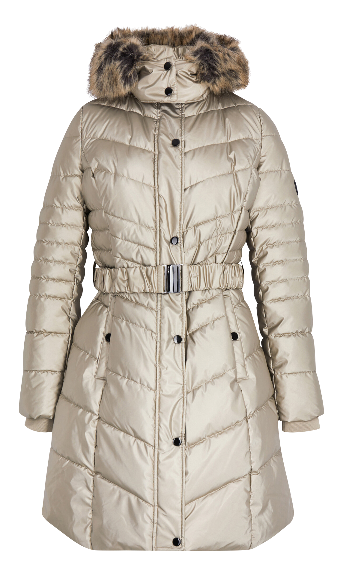 Taillierte Daunenjacke mit Kapuze MORGAN Golden