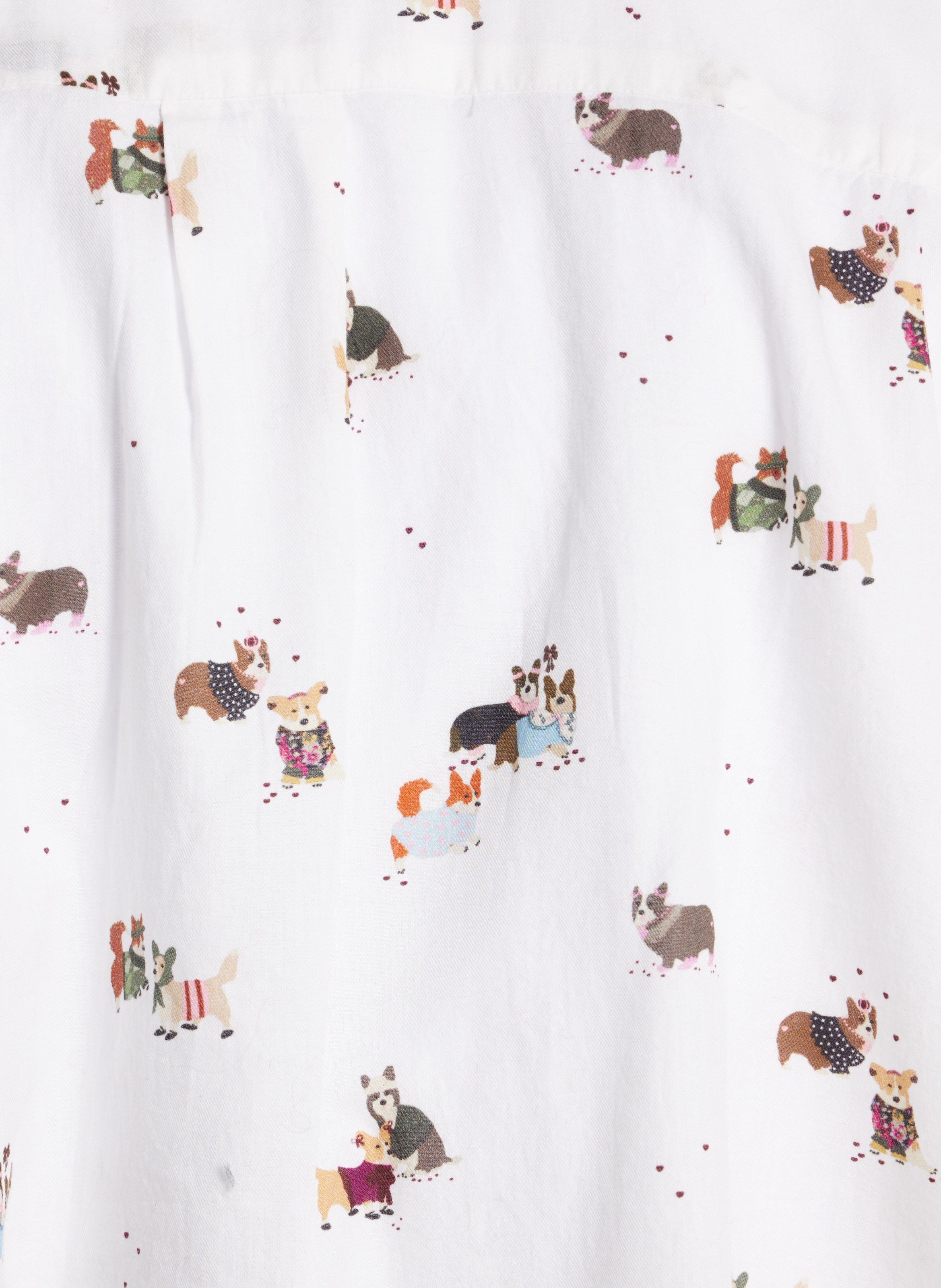 Oversized printed cotton shirt DES PETITS HAUTS White