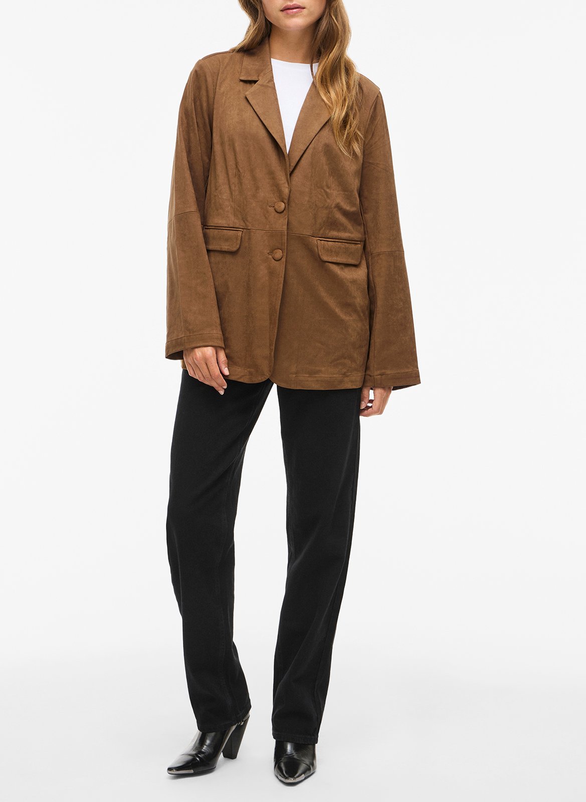 Veste col tailleur  VILA Marron