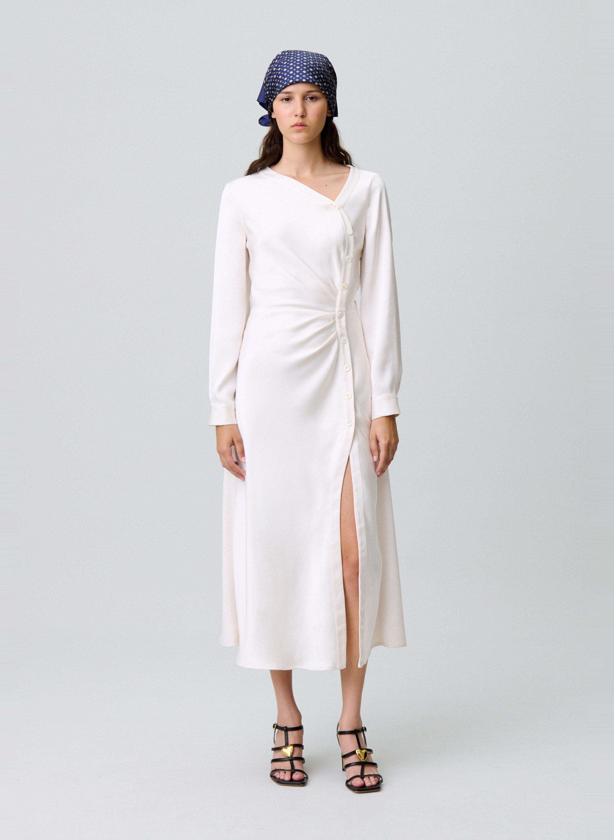 Robe longue col V CLAUDIE PIERLOT Blanc