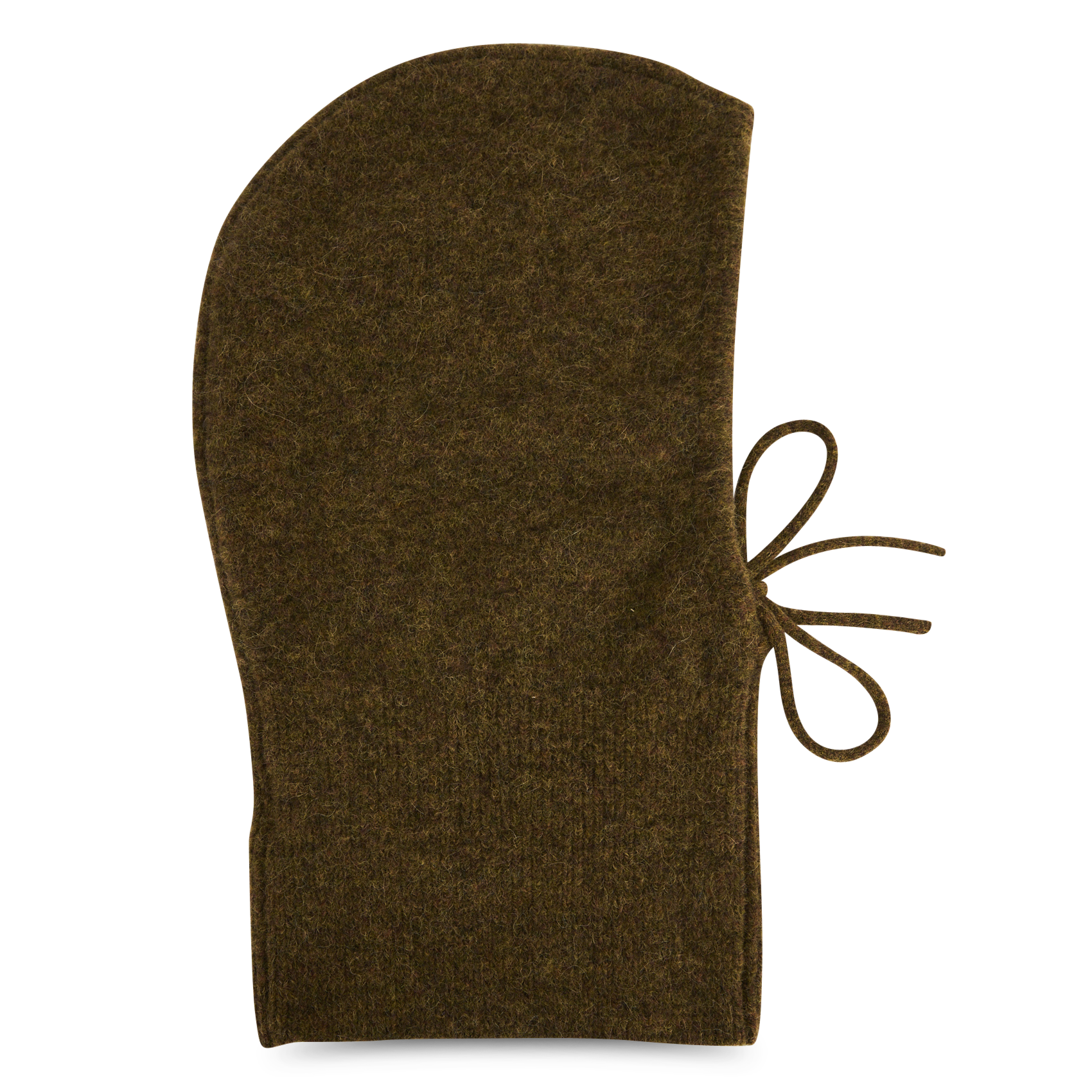 Cagoule unie en laine mélangée MKT Kaki