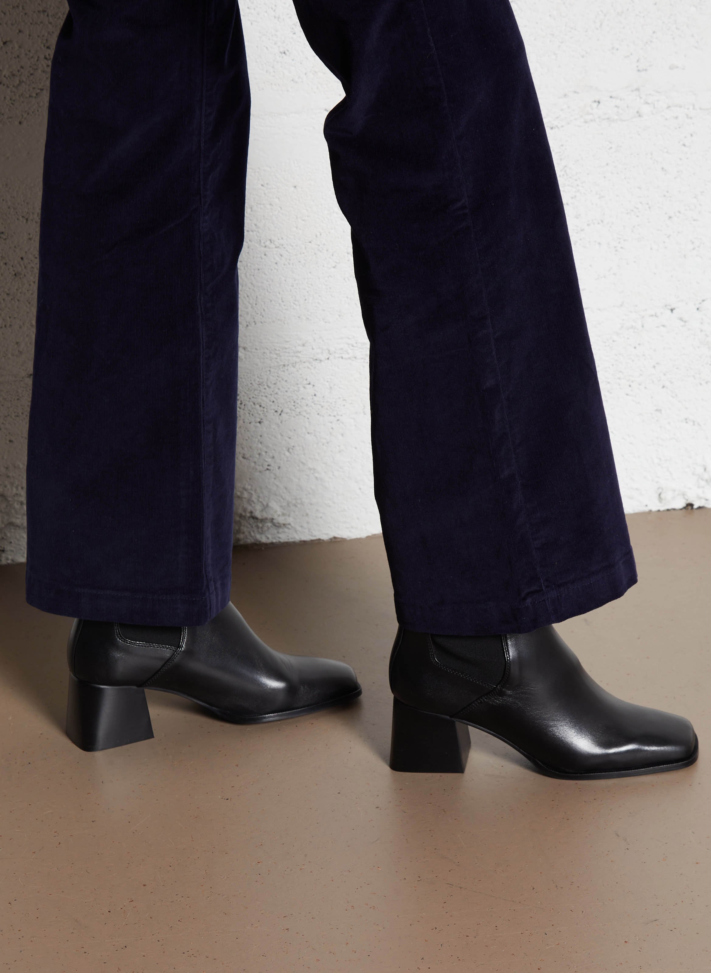 Bottines à talons en cuir BOBBIES Noir