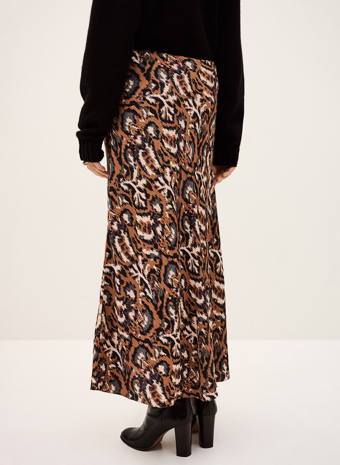 Jupe midi impimée BA&SH Orange