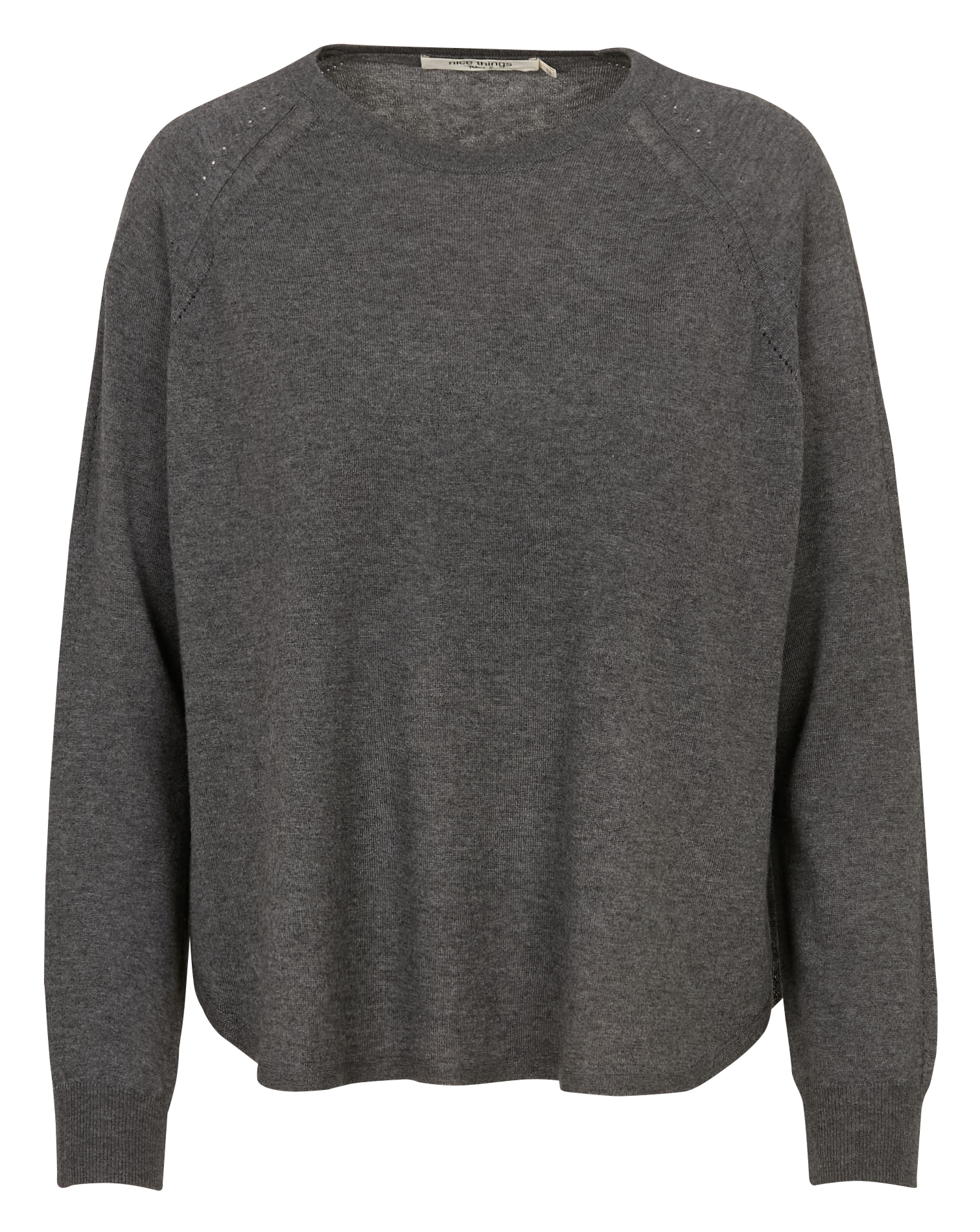 Pull oversize en maille NICE THINGS Gris