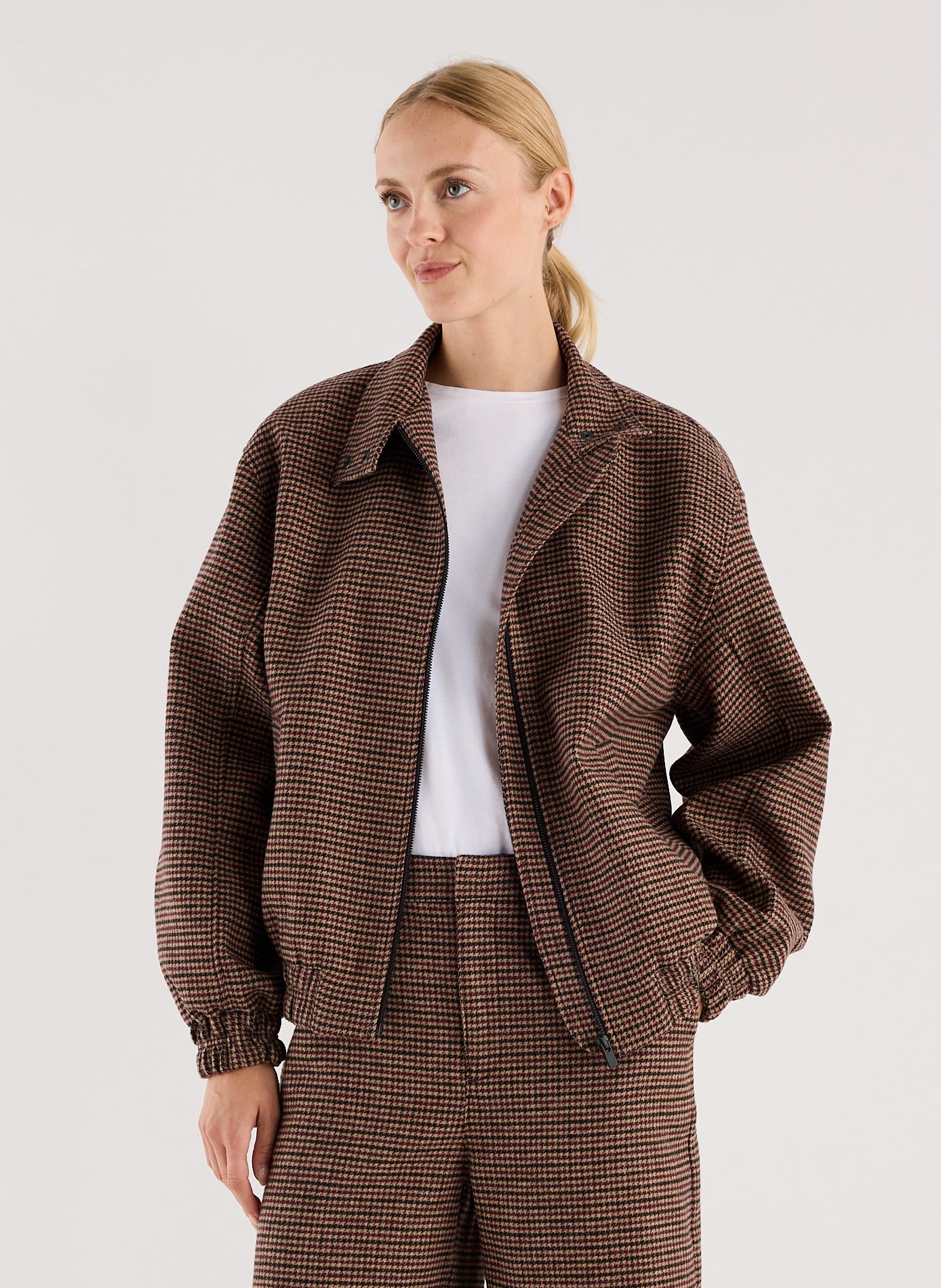 Blouson ample zippé à motifs SAISON 1865 Multicolore