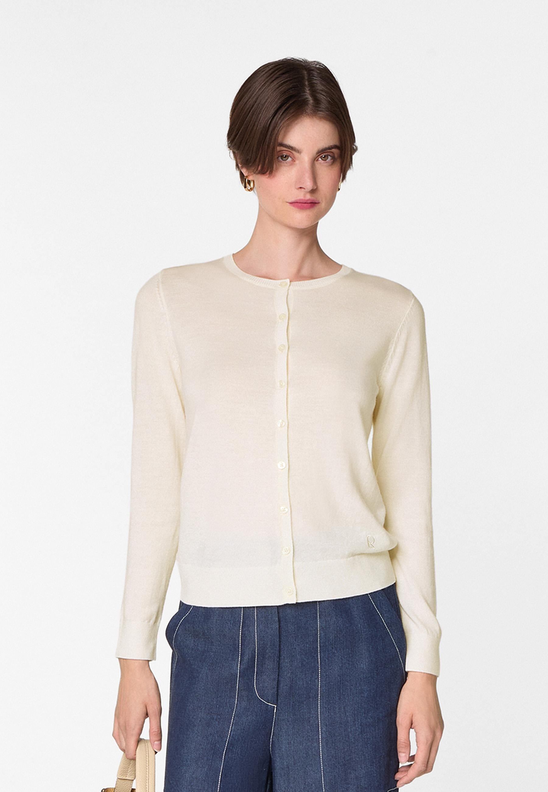 Merino wool cardigan RODIER White