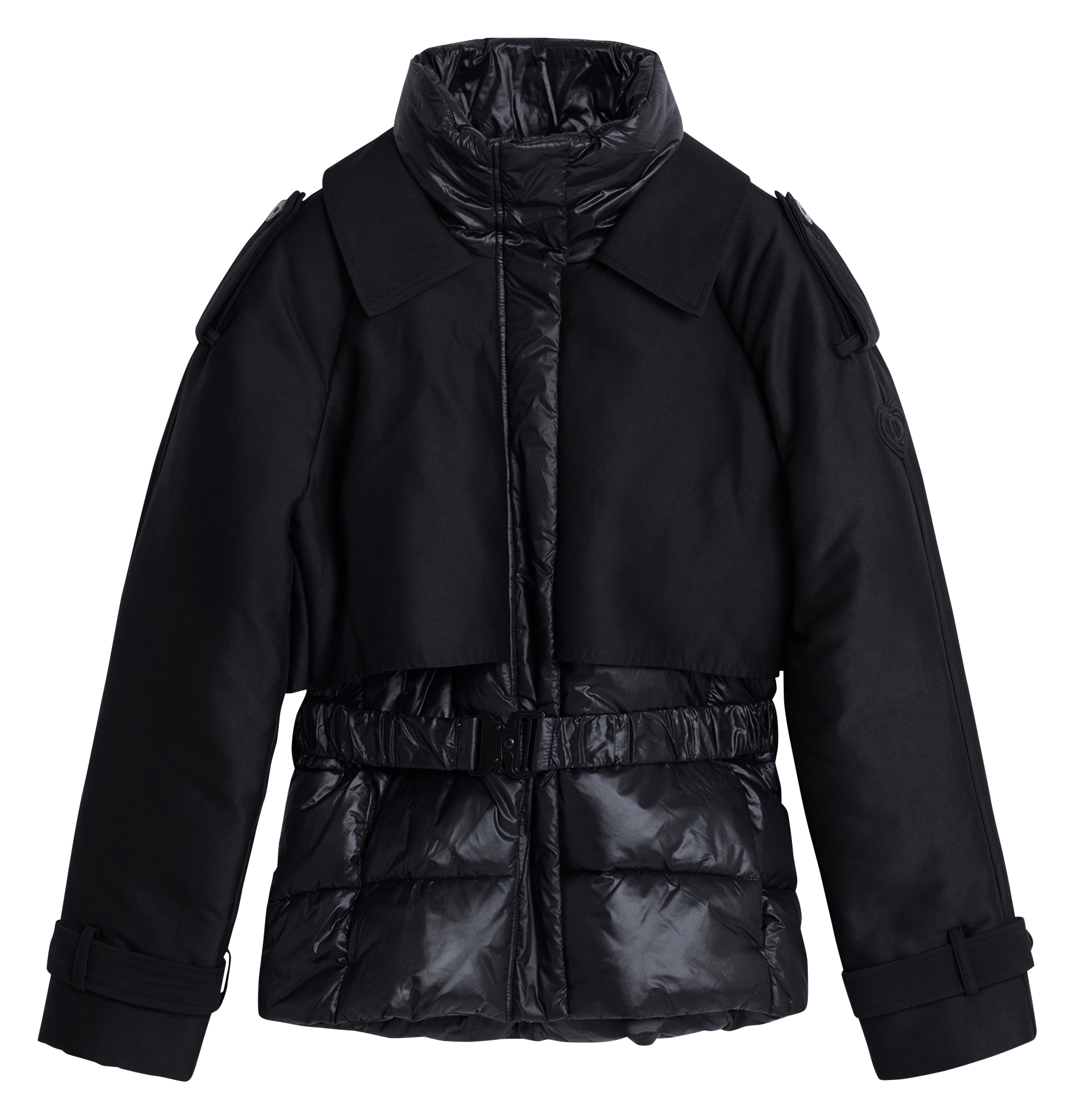 Quilted jacket with belt DESIGUAL Black