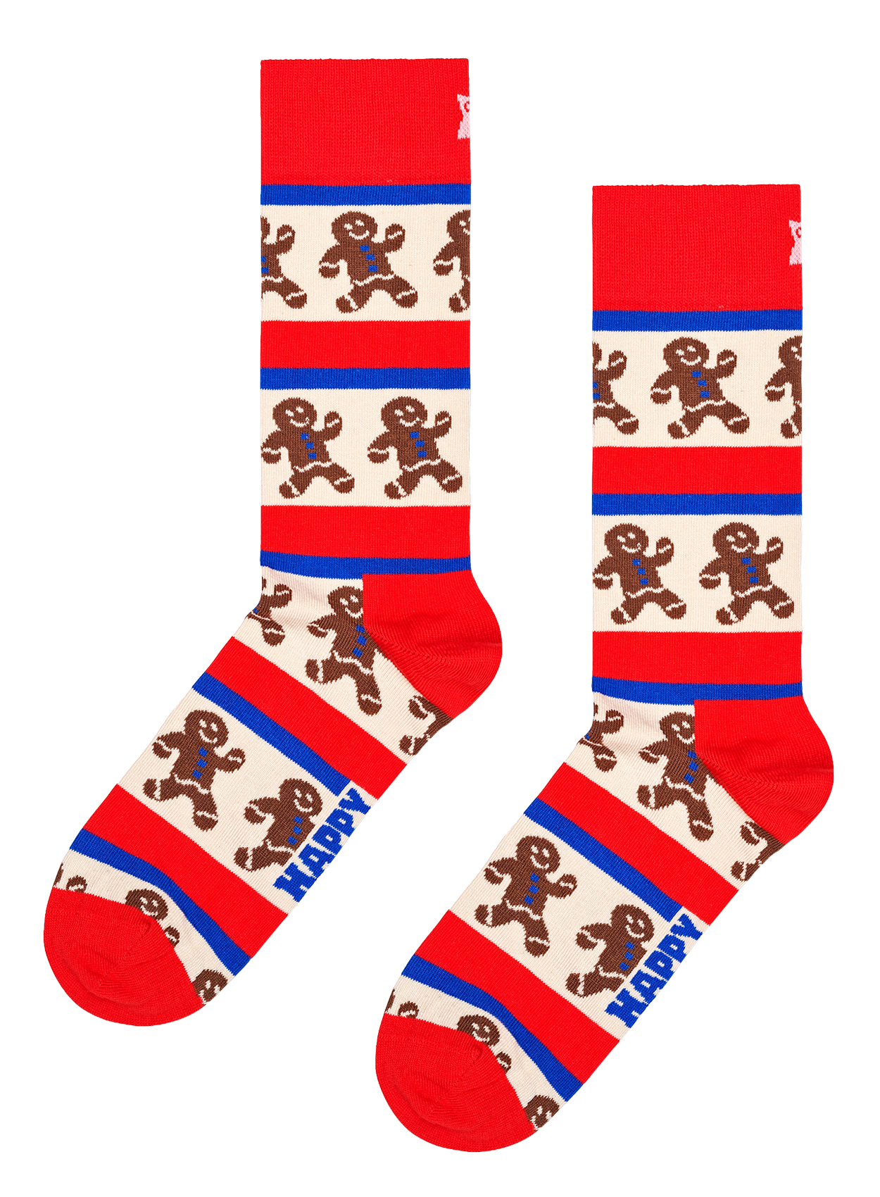 Set aus bedruckten Baumwollmischsocken HAPPY SOCKS Braun