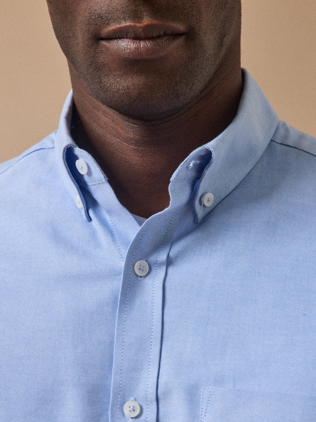 Contemporary cut Oxford shirt Blue