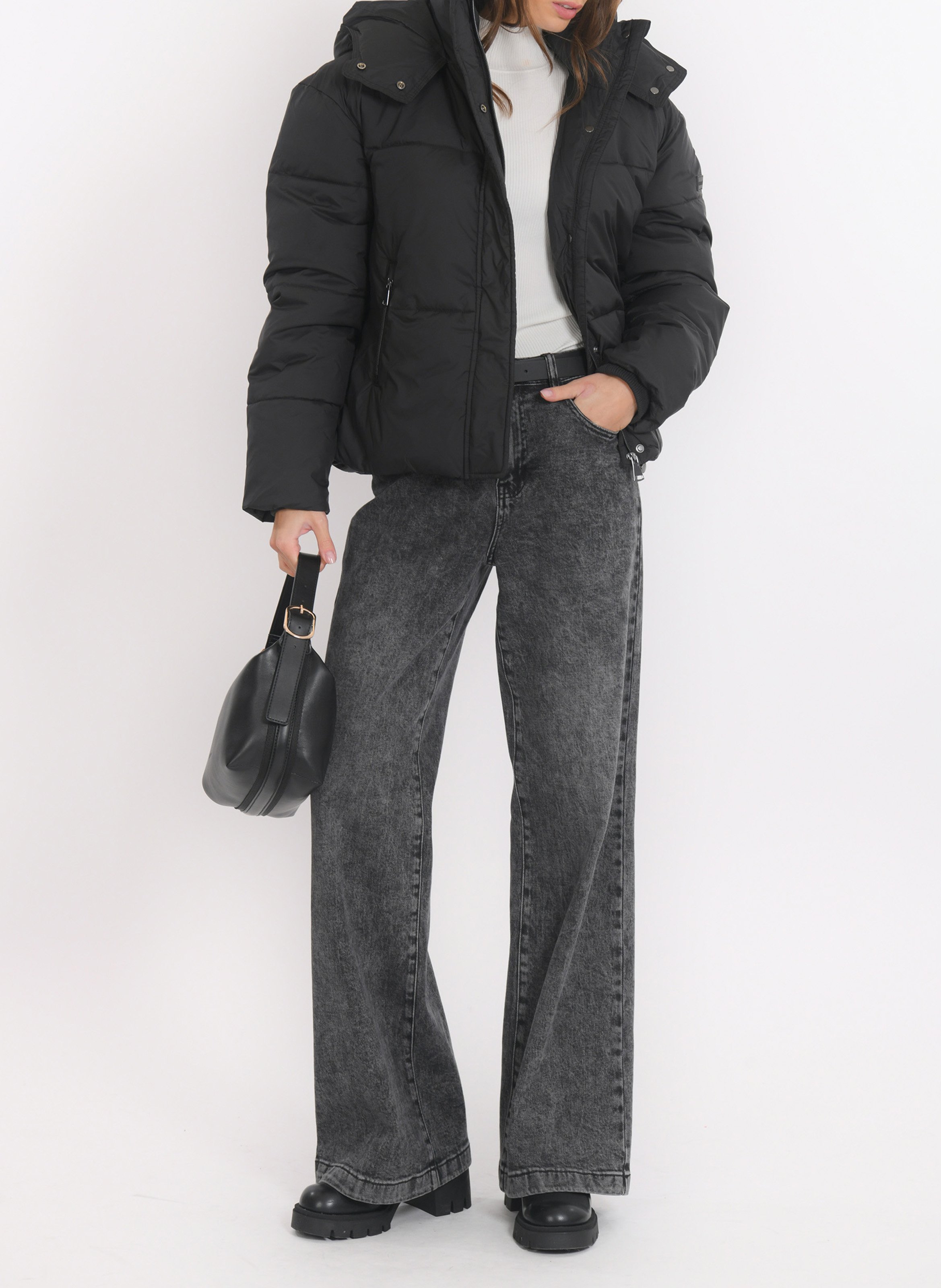 Doudoune à capuche oversize KOOKAI Noir