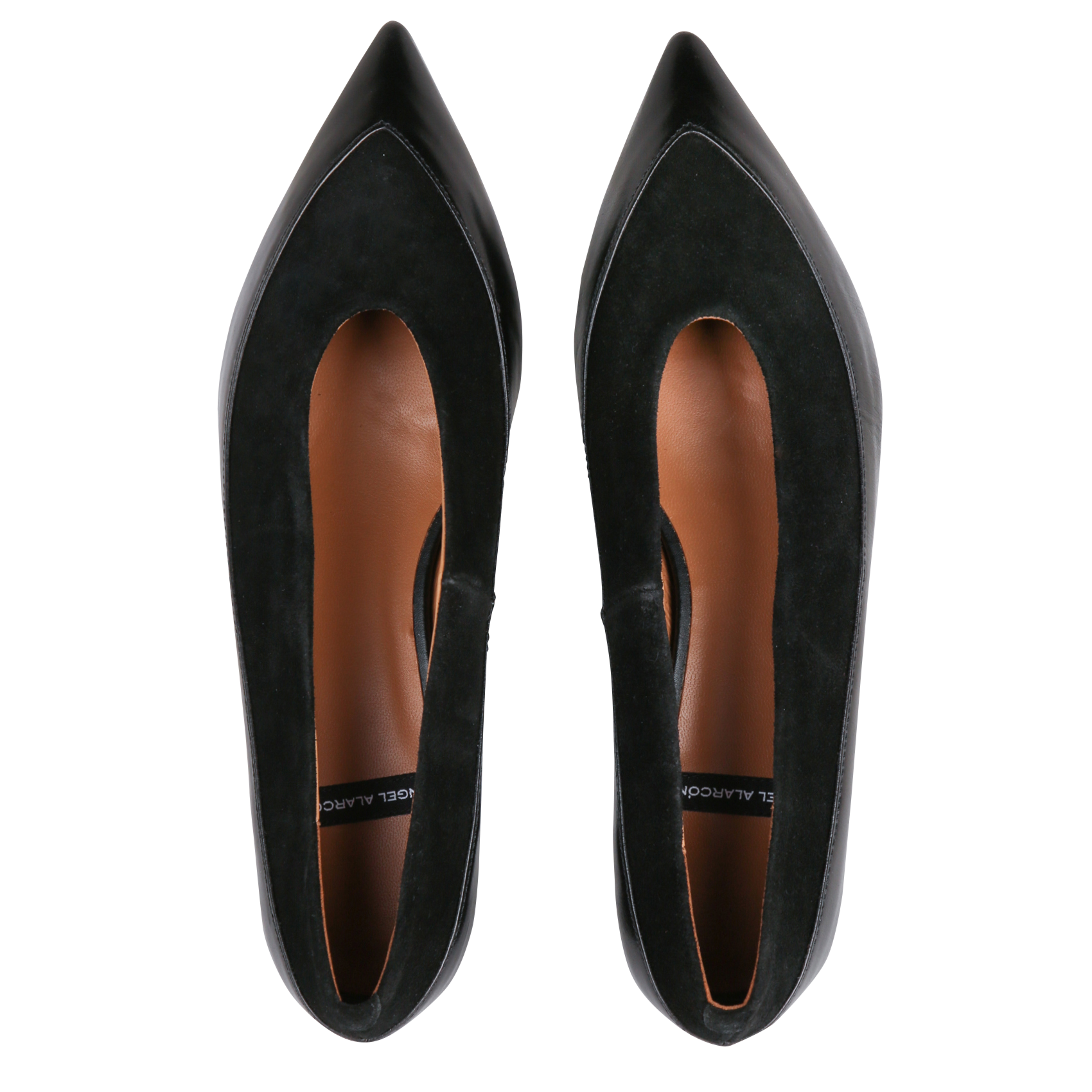 Leather ballet pumps ANGEL ALARCON Black
