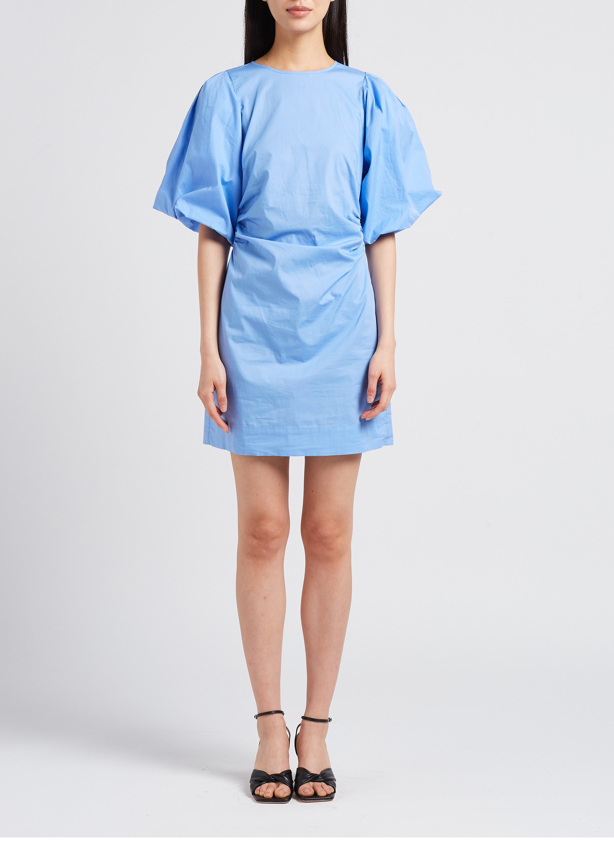 Robe courte cintré en coton  SECOND FEMALE Bleu