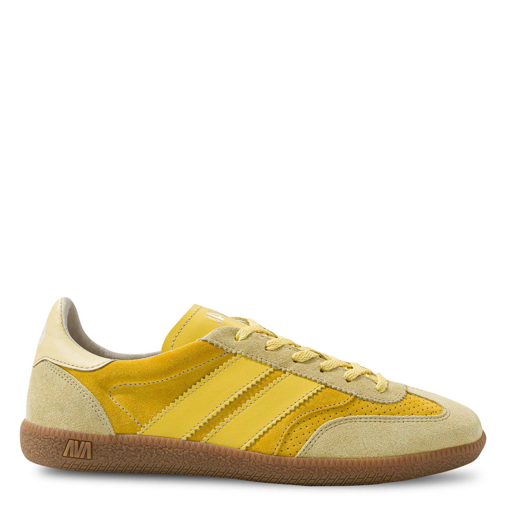 Suede leather low-top sneakers CAVAL Yellow