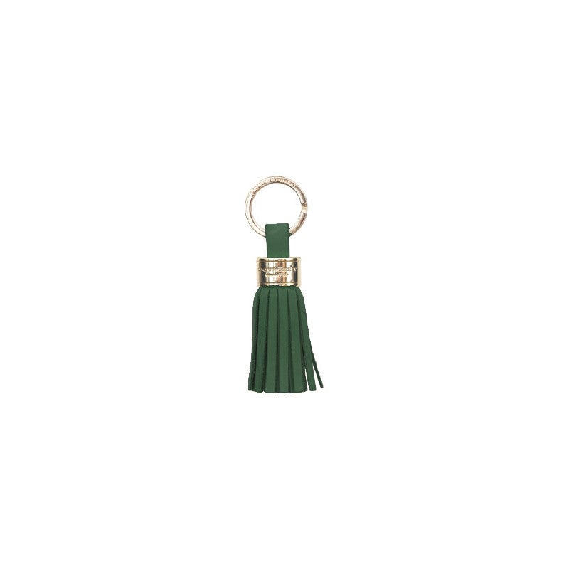 Lamb leather keychain POURCHET Green