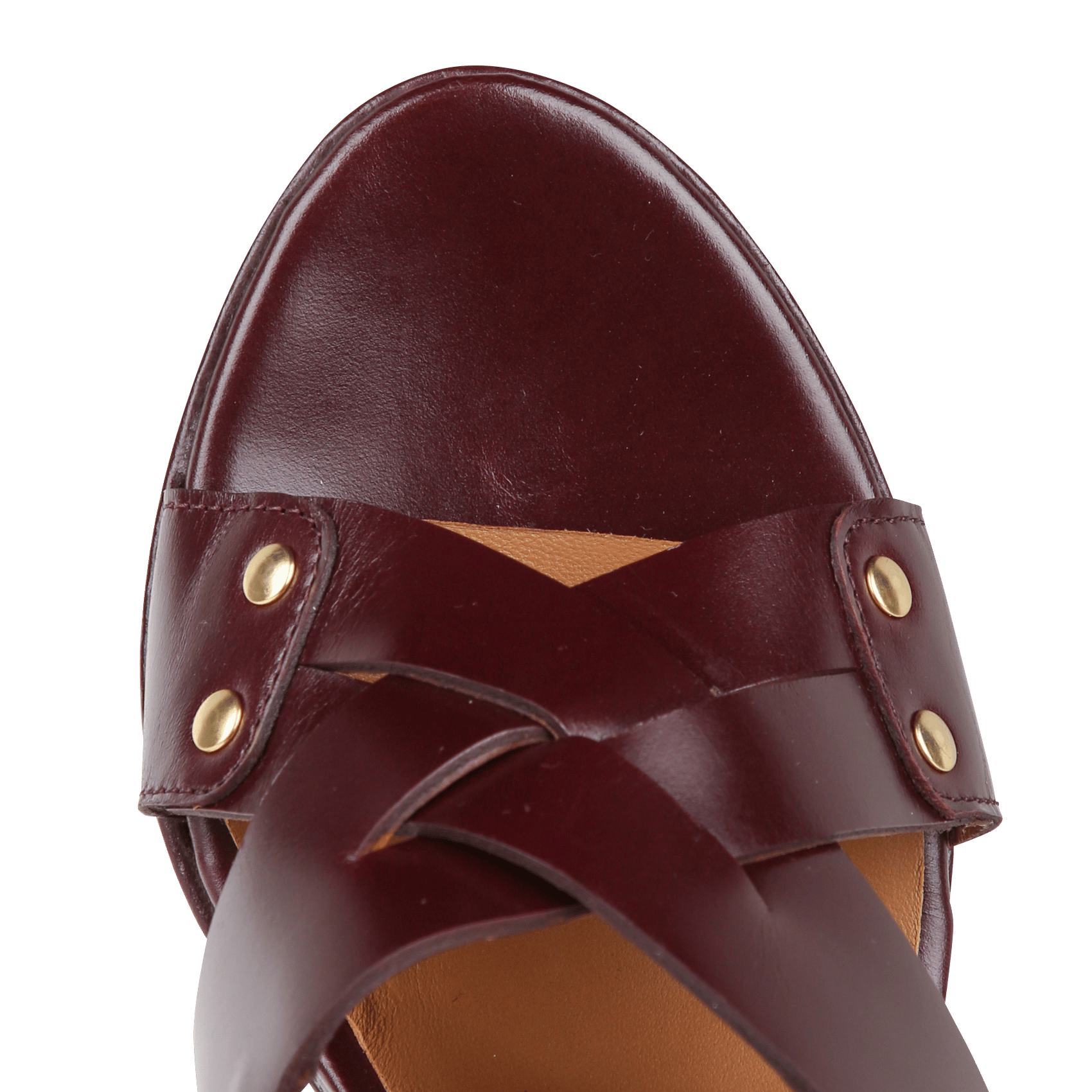 Sandales hautes en cuir MAISON 123 Rouge