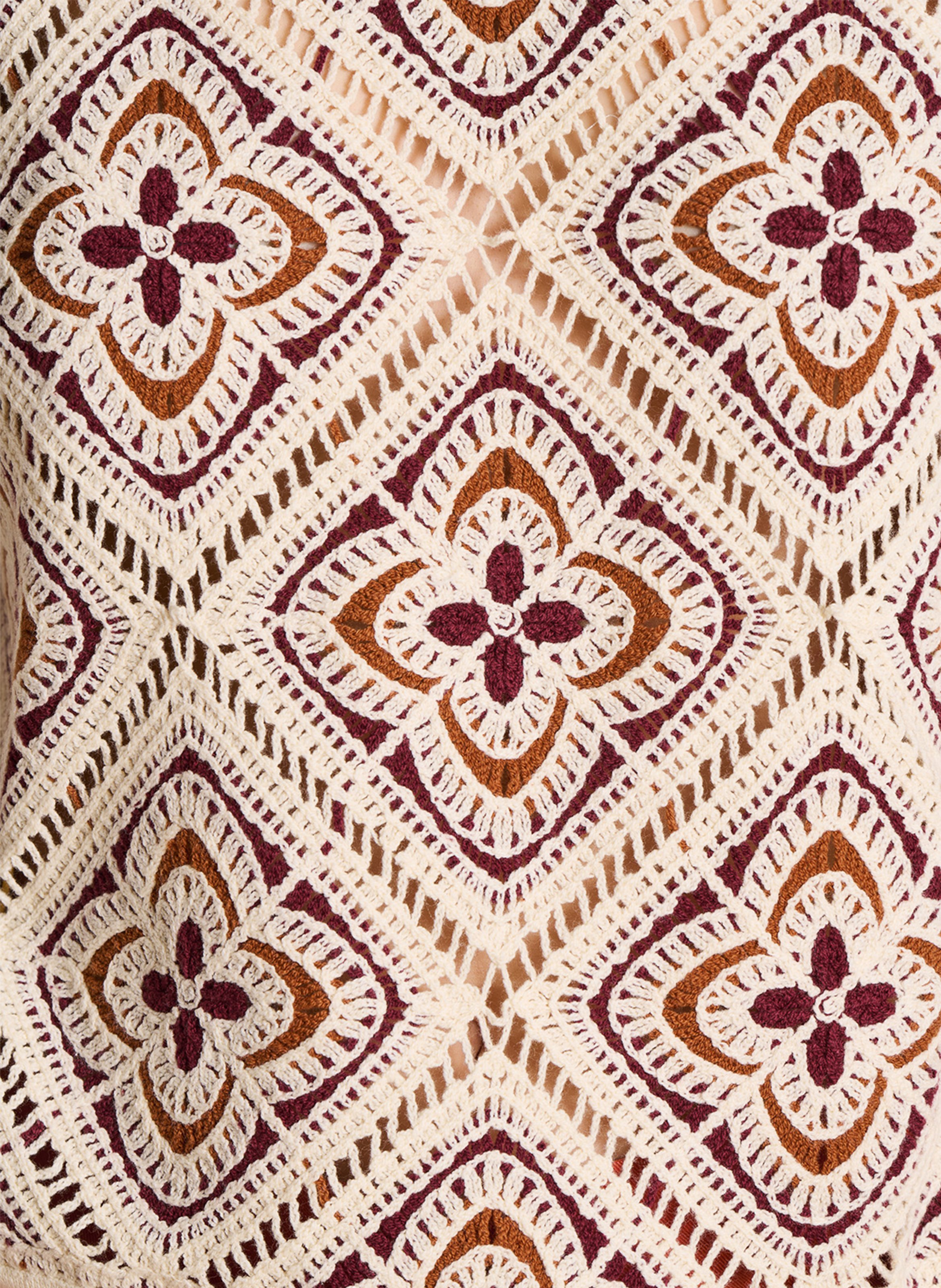 Top col rond en coton bio mélangé LA FEE MARABOUTEE Marron