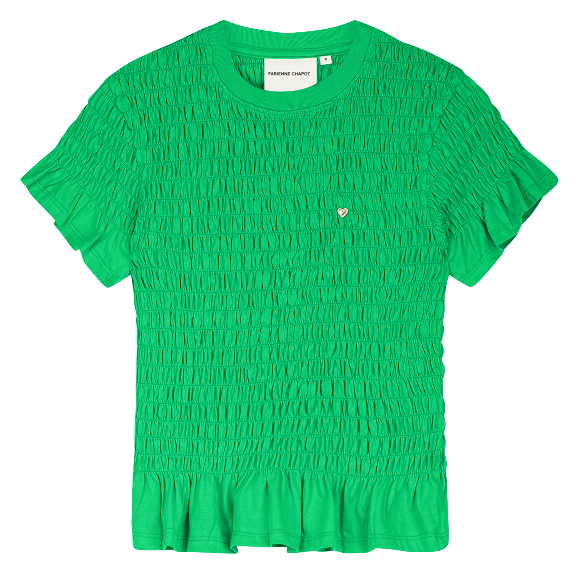 T-shirt scollo tondo in cotone bio FABIENNE CHAPOT