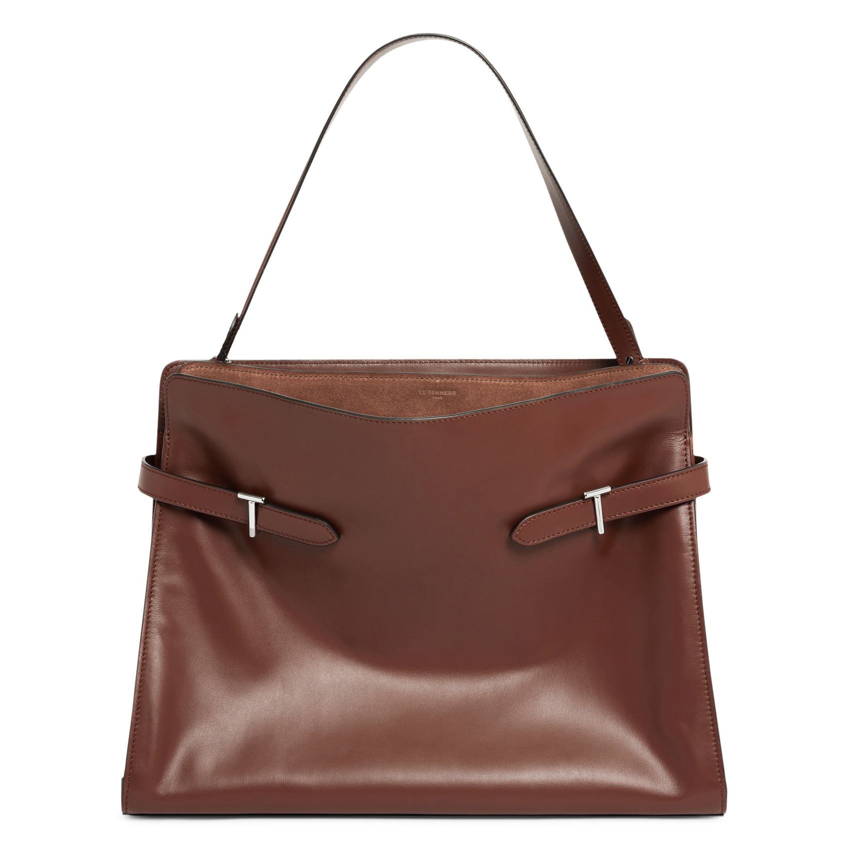 Cabas en cuir LE TANNEUR Marron