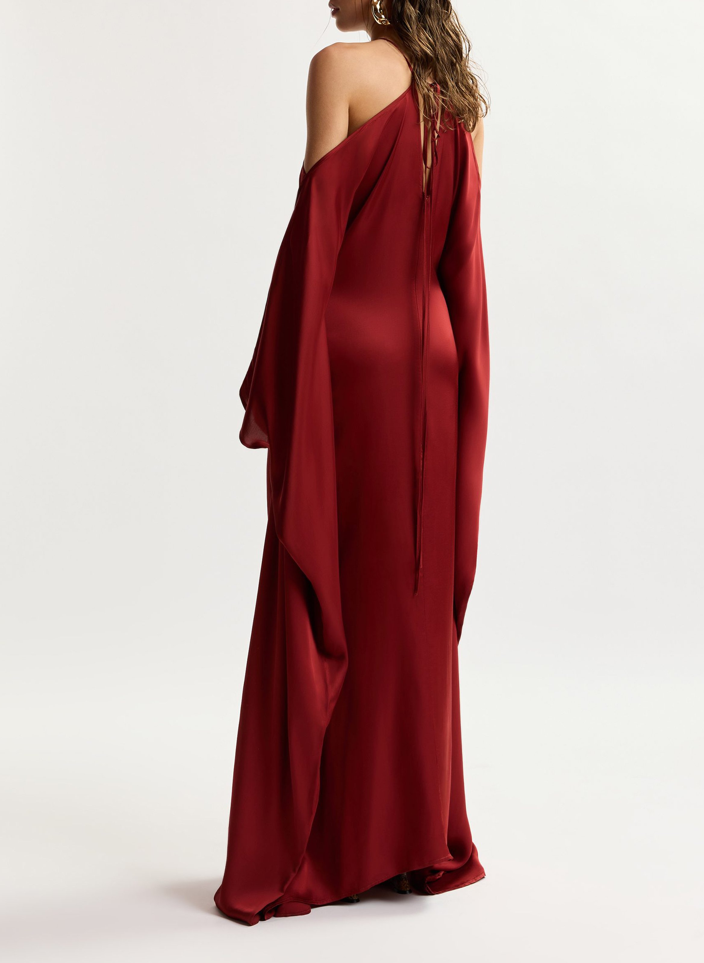 Langes einfarbiges Kleid ESSENTIEL ANTWERP Rot